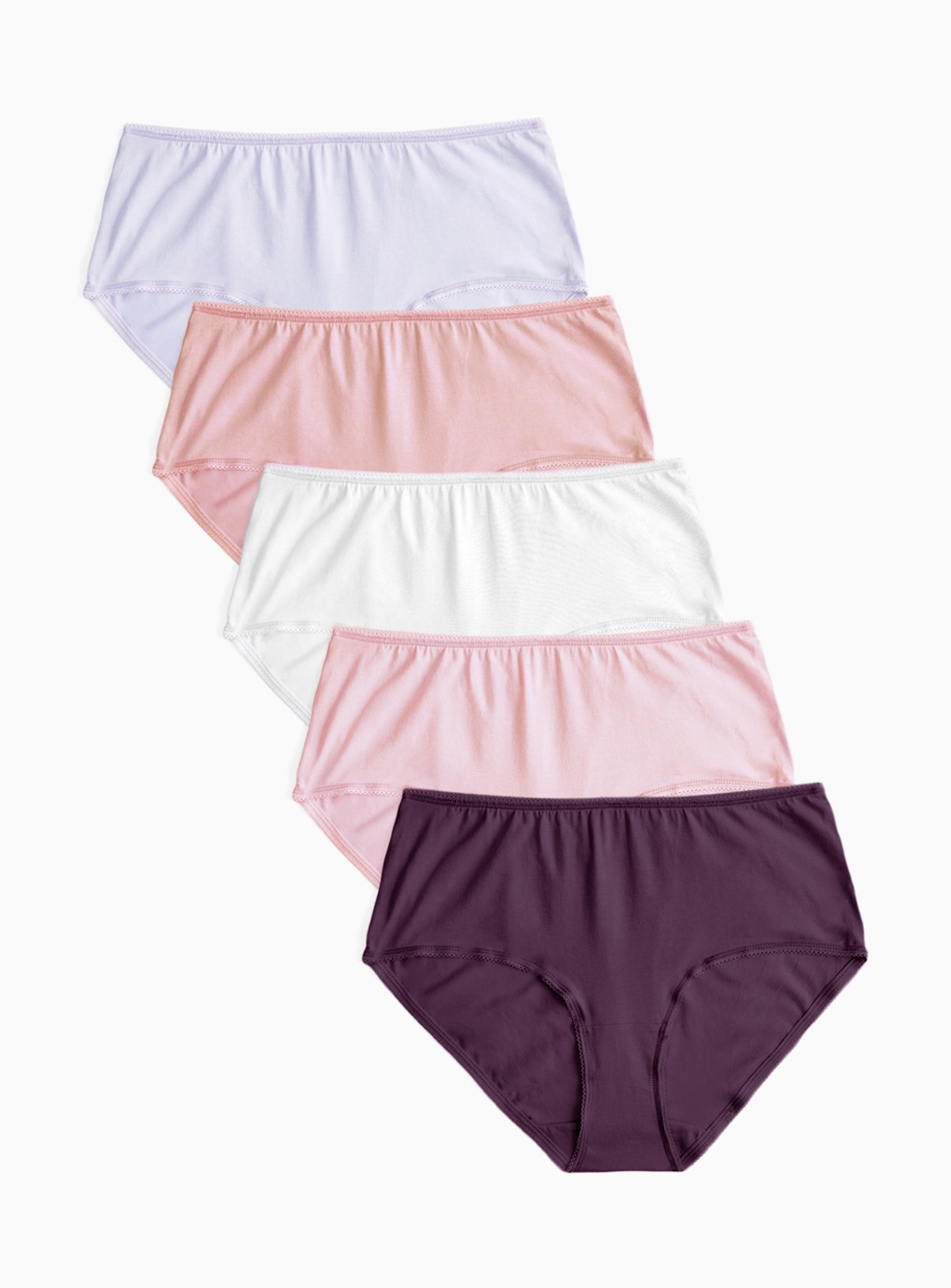 Purple & Coral Midi Briefs 5 Pack 14
