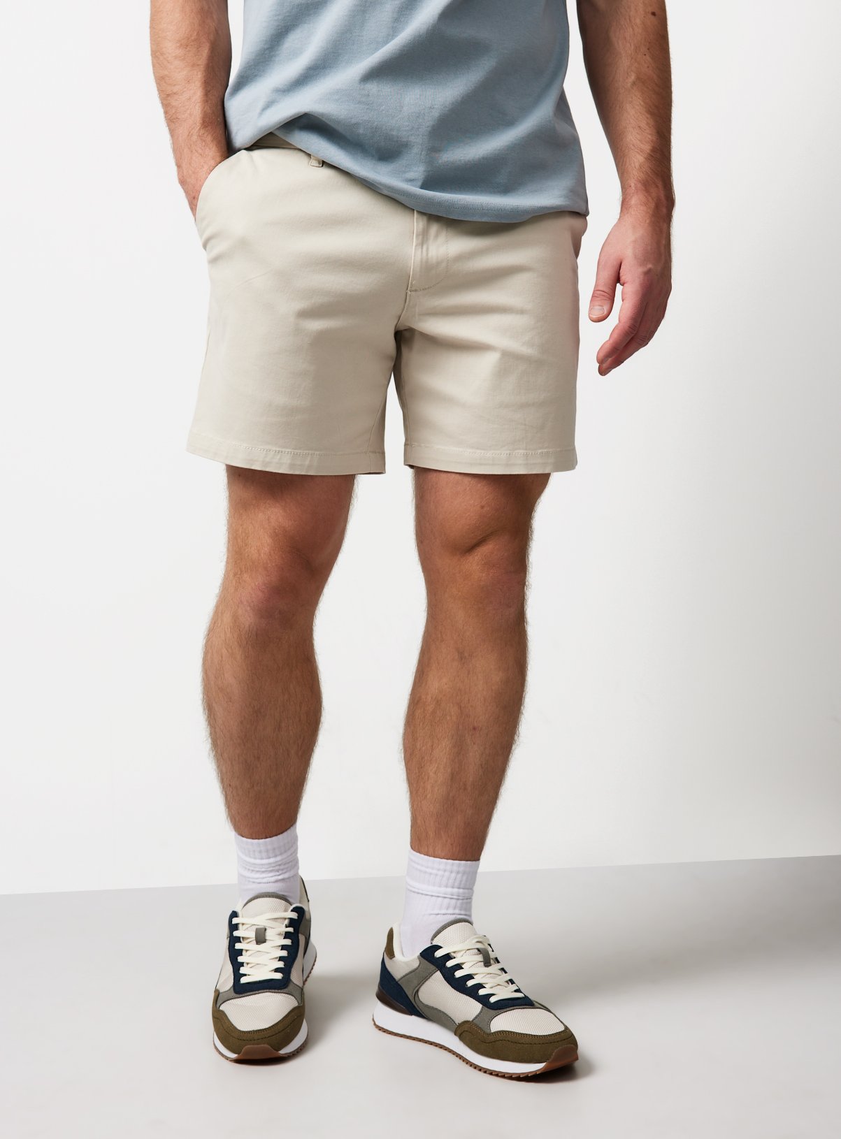 Stone Shorter Length Chino Shorts 34