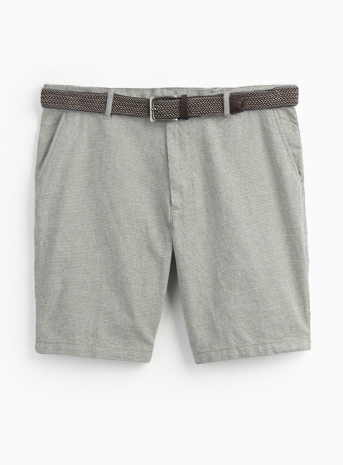 Textured Puppytooth Chino Shorts 