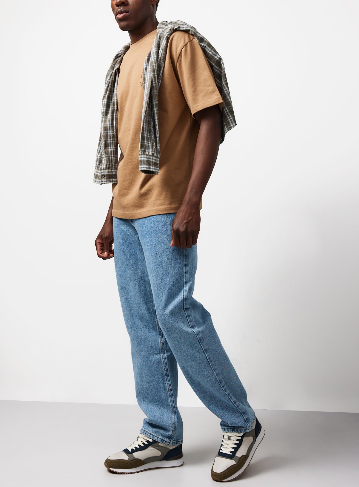 Elevated Baby Blue Relaxed Straight Leg Jeans 44L