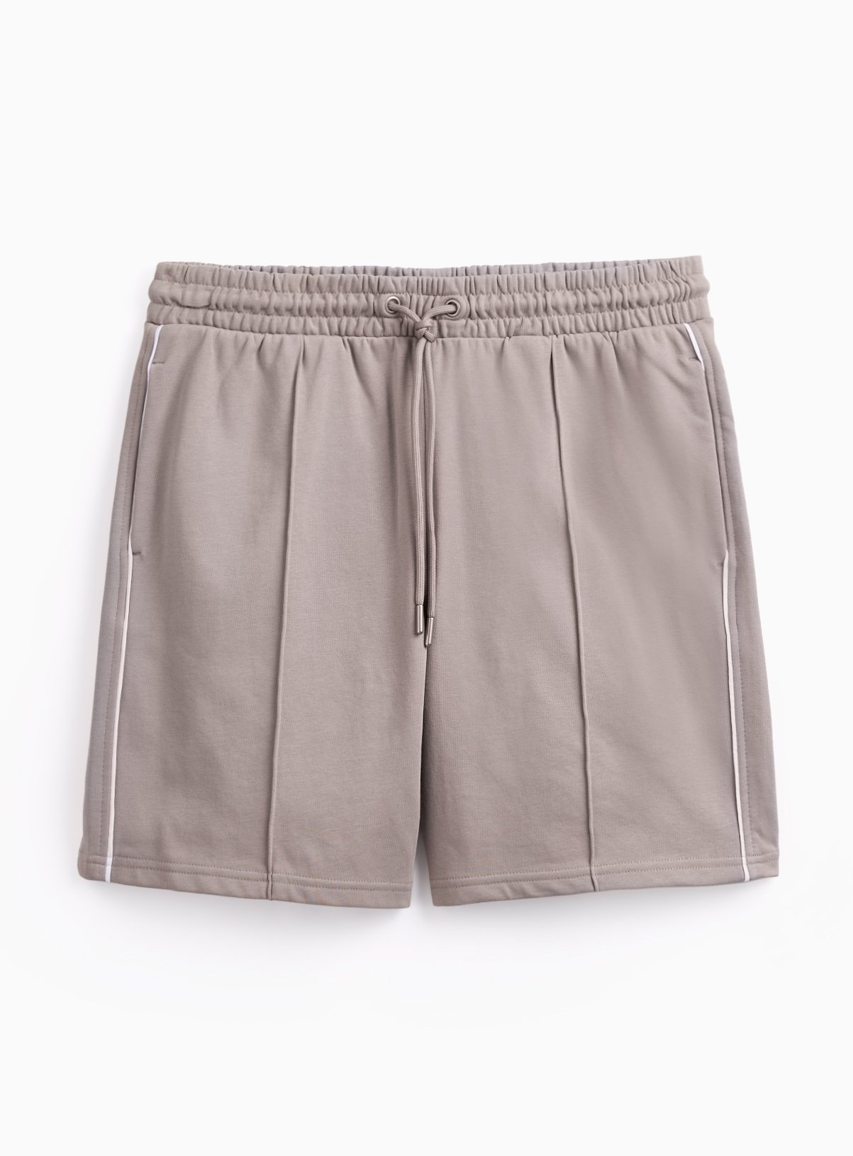 Piping Detail Pintuck Jersey Shorts 