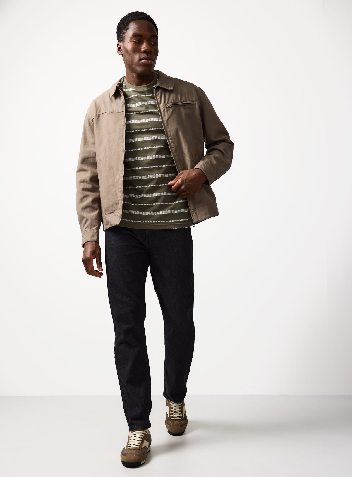 Green Jacquard Stripe Tee XXL