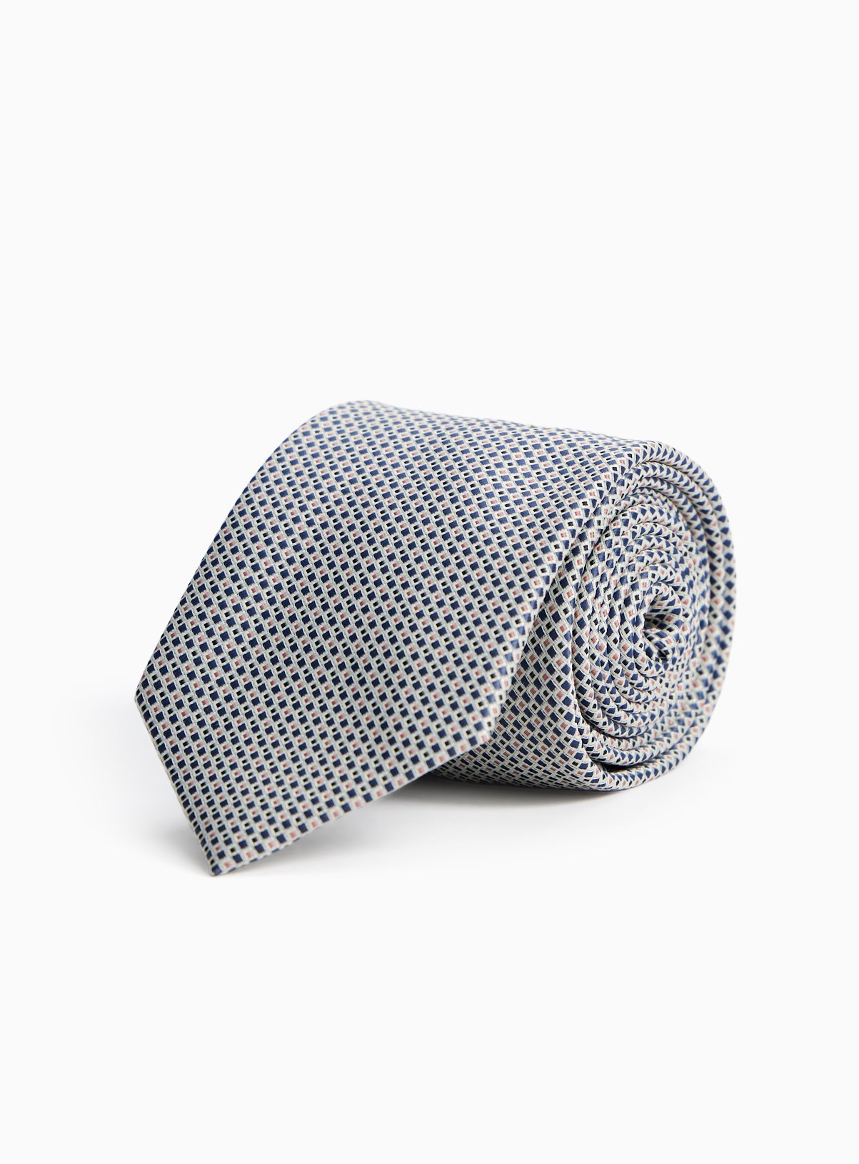 Blue Geo Print Tie One Size