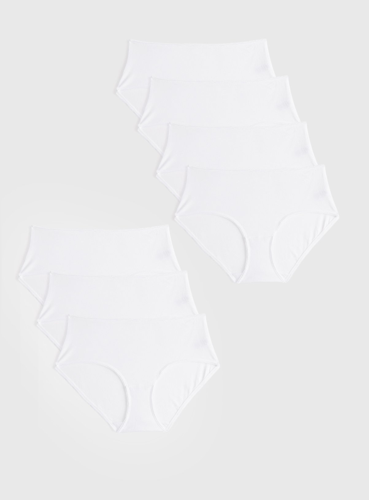 White Midi Briefs 7 Pack