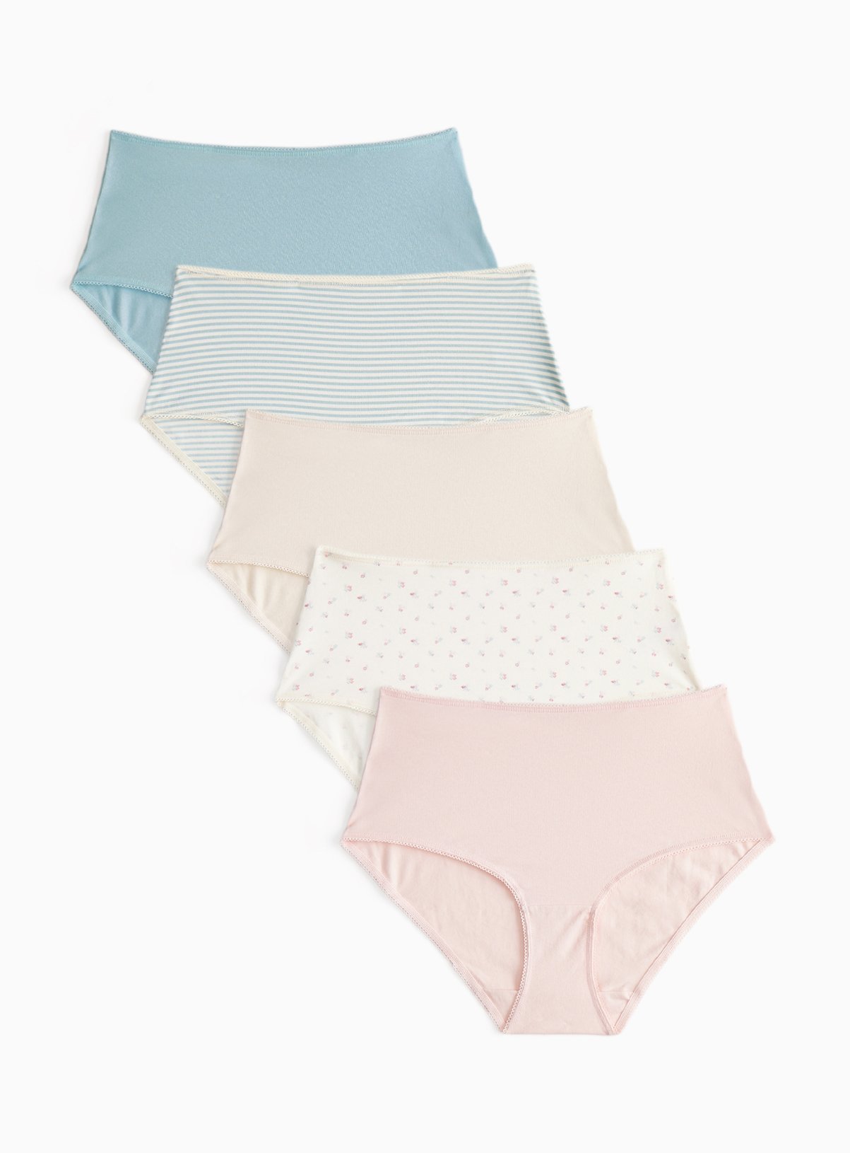 Green & Ditsy Midi Briefs 5 Pack  