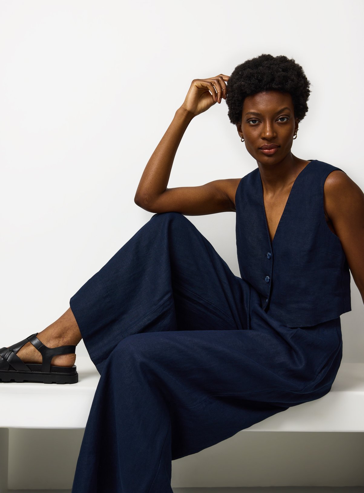 Linen Co-ord Waistcoat