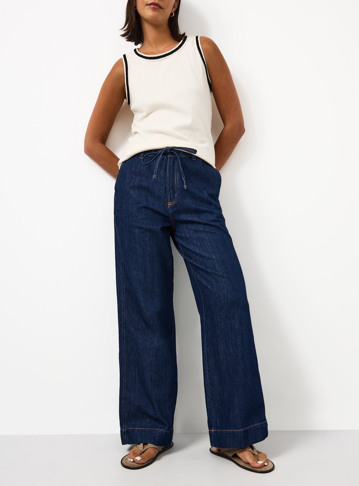 Indigo Wide Leg Co-ord Jeans 12L