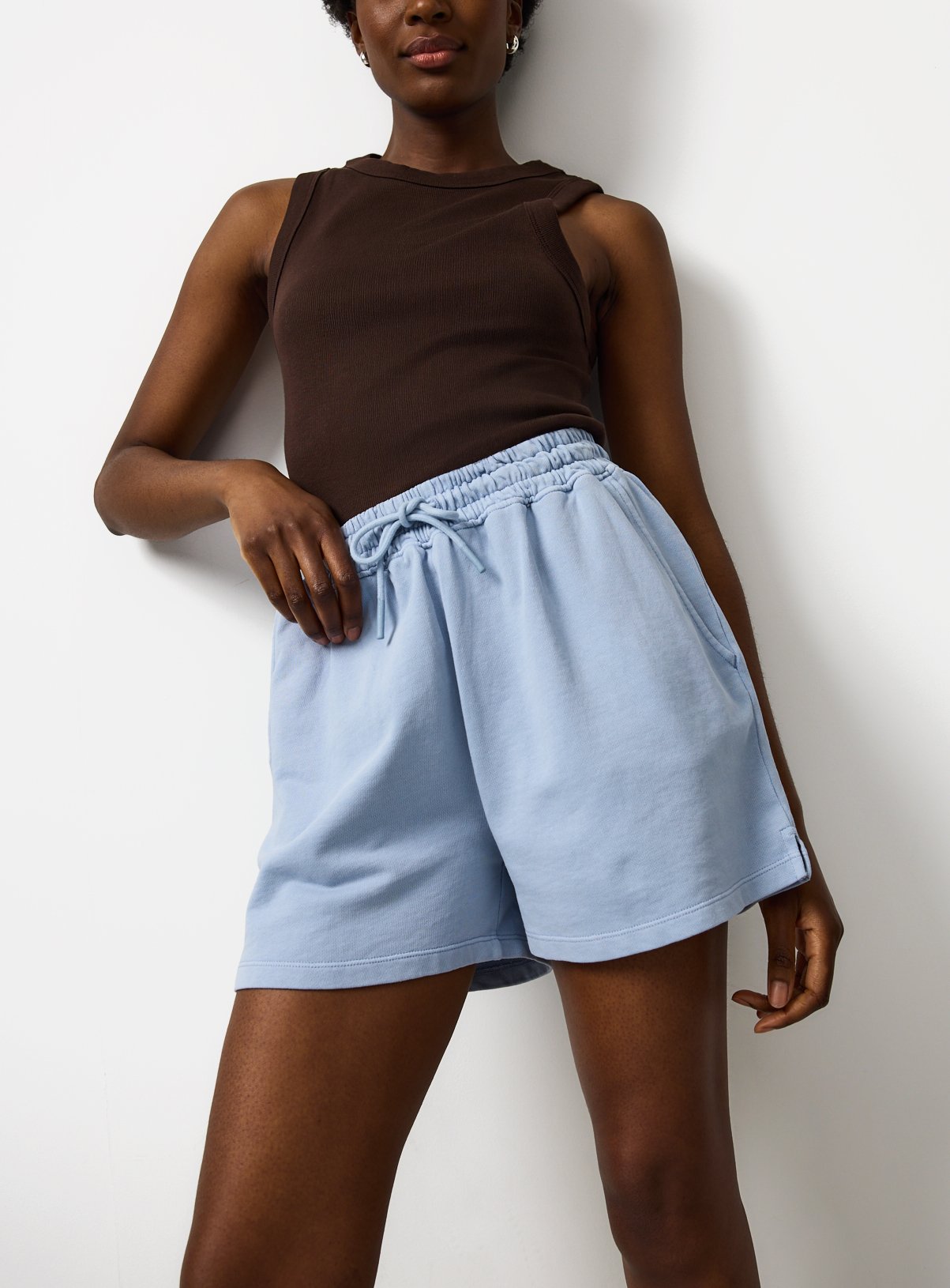 Blue Washed Sweat Co-ord Shorts XXL