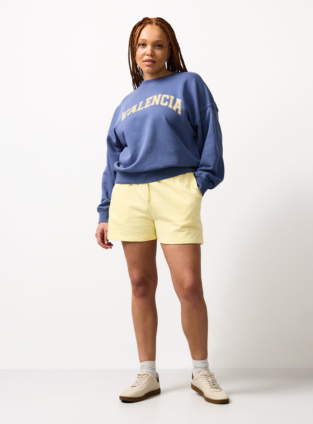 Yellow Washed Sweat Co-ord Shorts XL