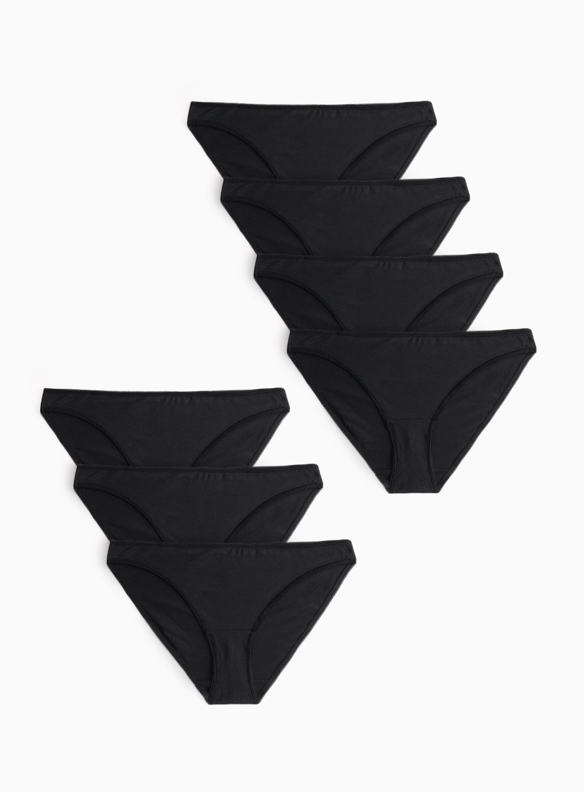 Black Bikini Knickers 7 Pack 20