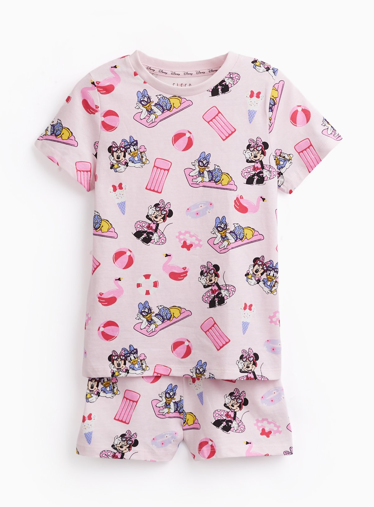 Pink Disney Minnie Mouse Print Shortie Pyjamas 5-6 years