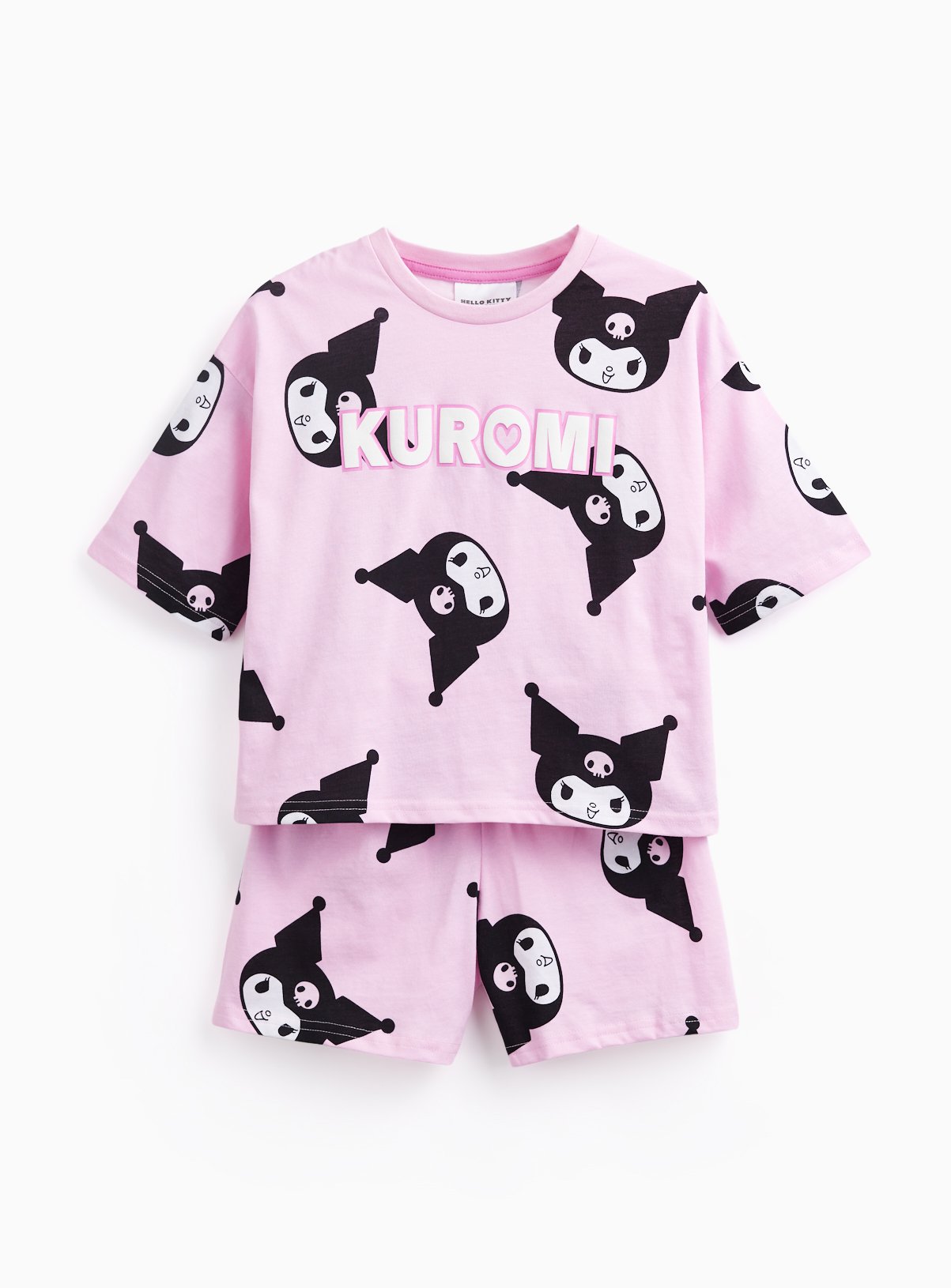 Pink Hello Kitty Kuromi Print Shortie Pyjamas 13-14 years