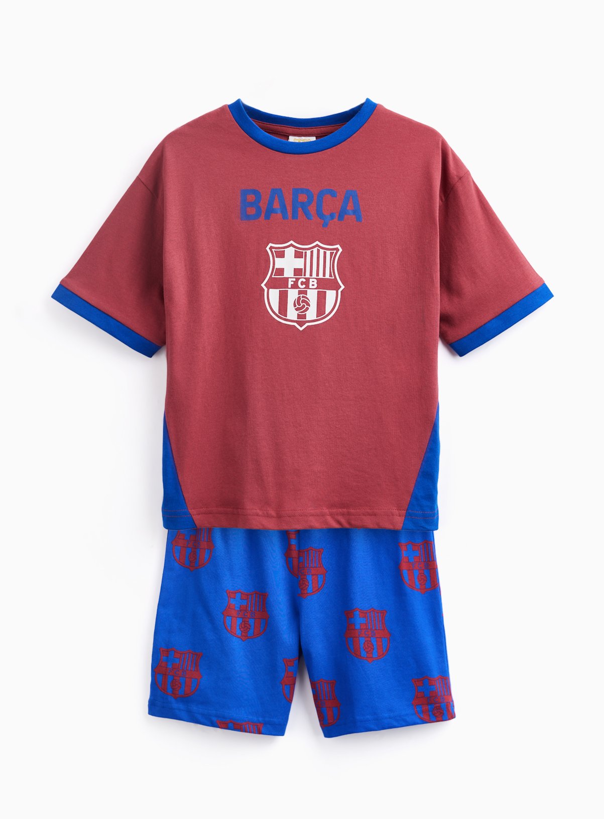 Red Barcelona Football Shortie Pyjamas 10-11 years
