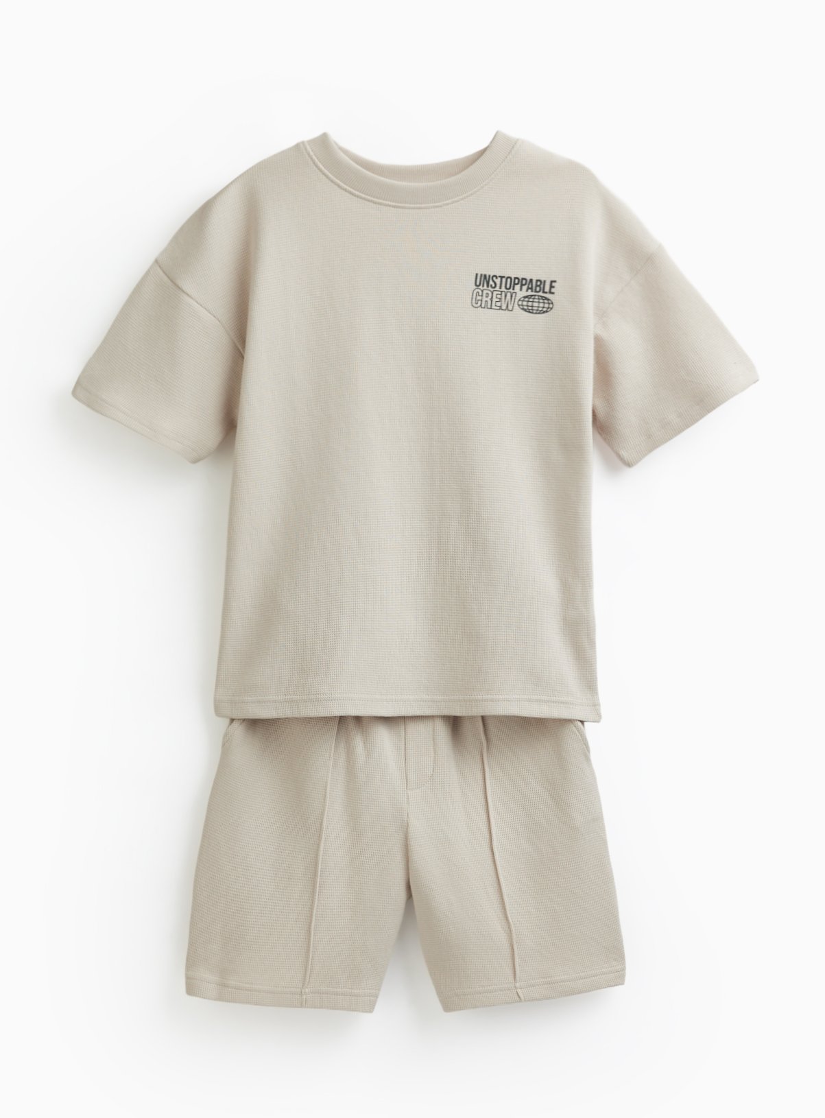 Front Graphic T-Shirt & Shorts Set 