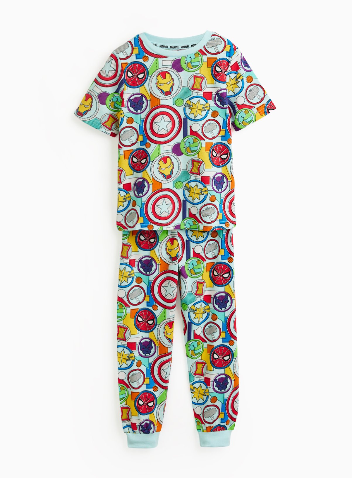 Avengers Icons Print Short Sleeve Pyjama Set 