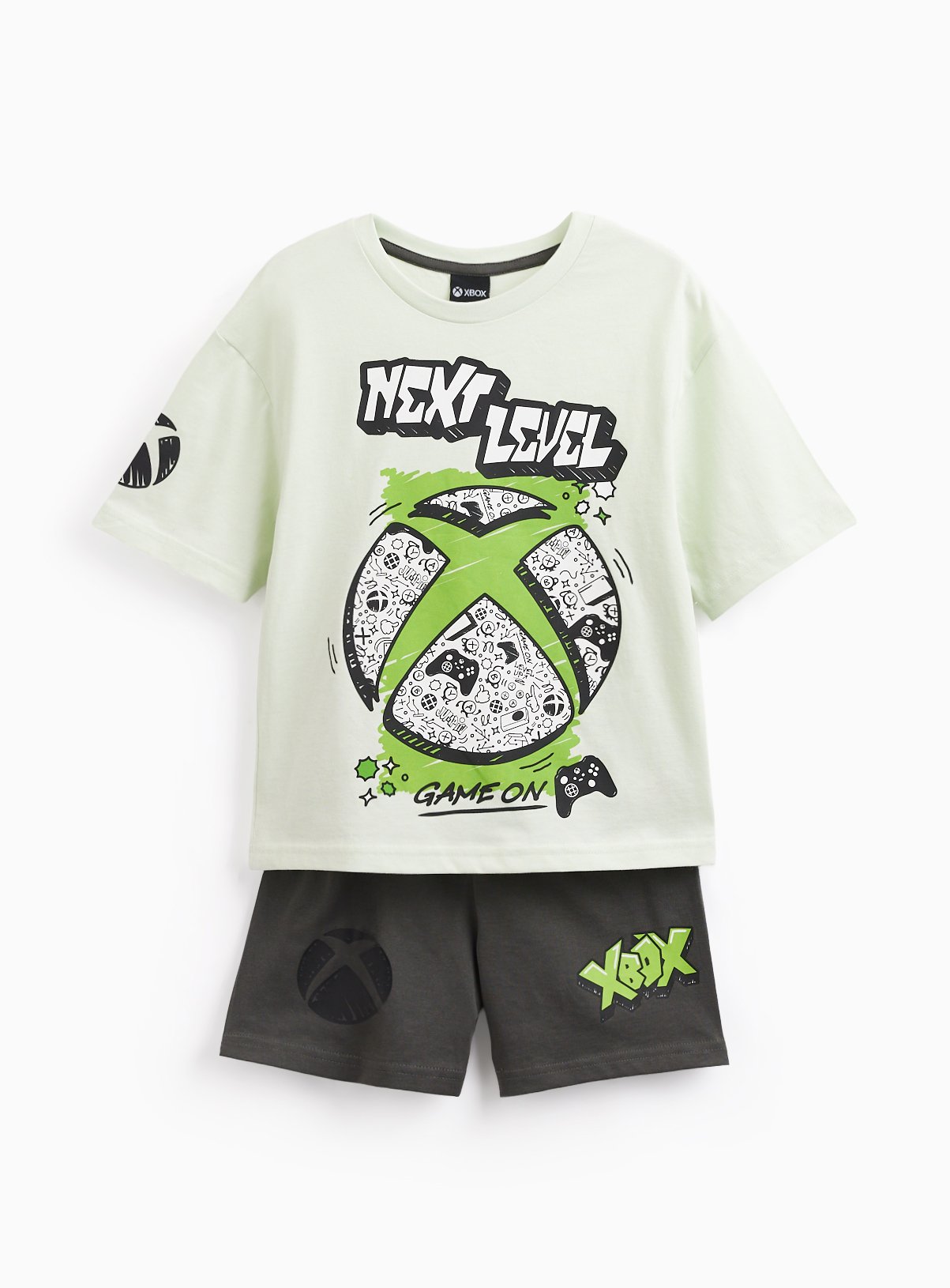 Green XBOX Print Shortie Pyjamas
