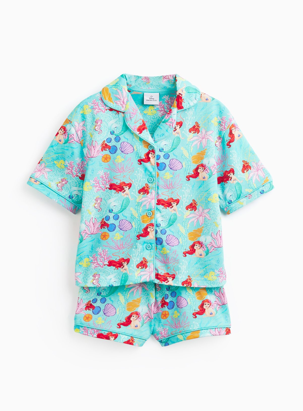 Disney Little Mermaid Ariel Traditional Shortie Pyjamas 