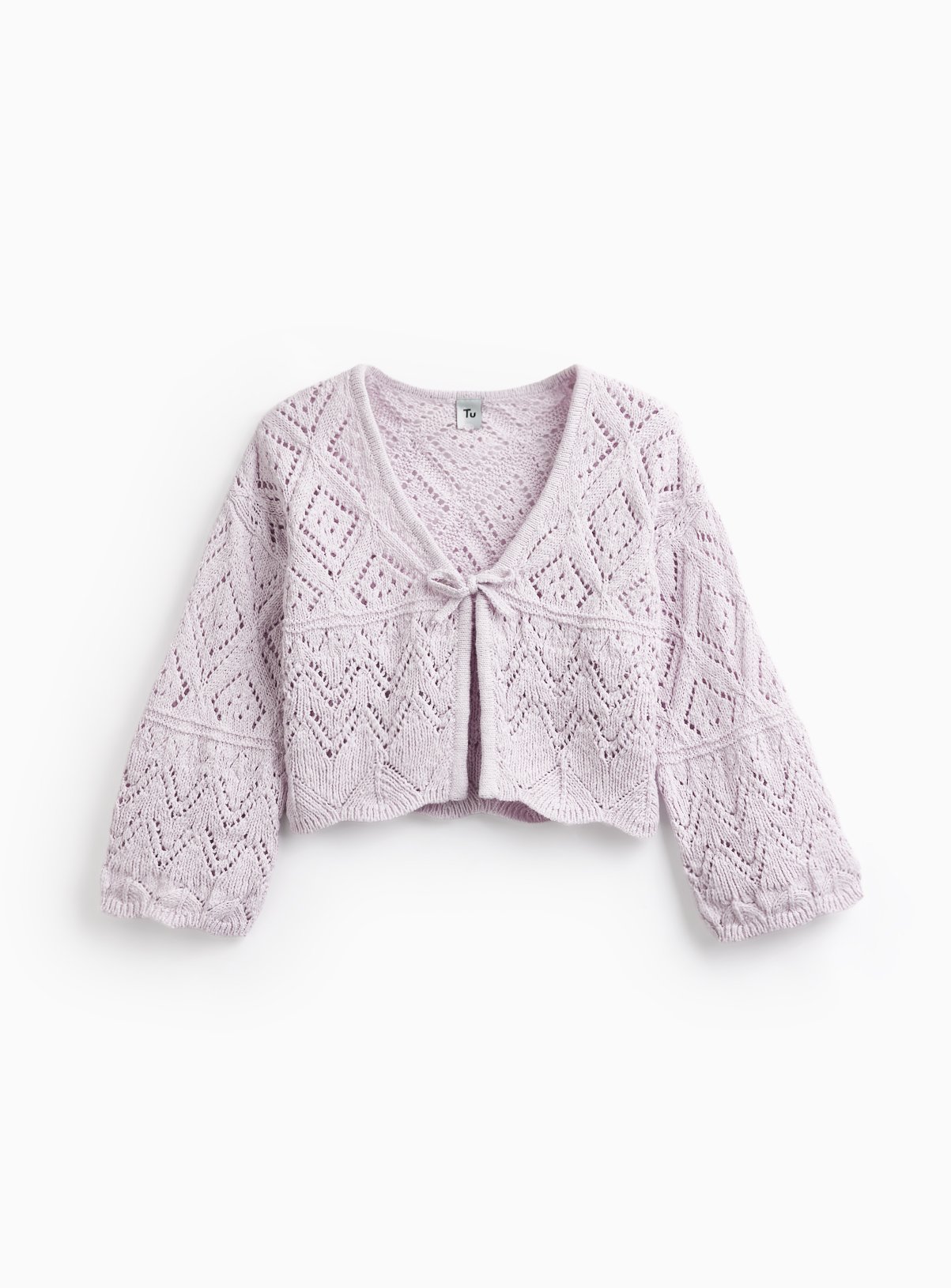 Lilac Tie Front Cardigan 6 years