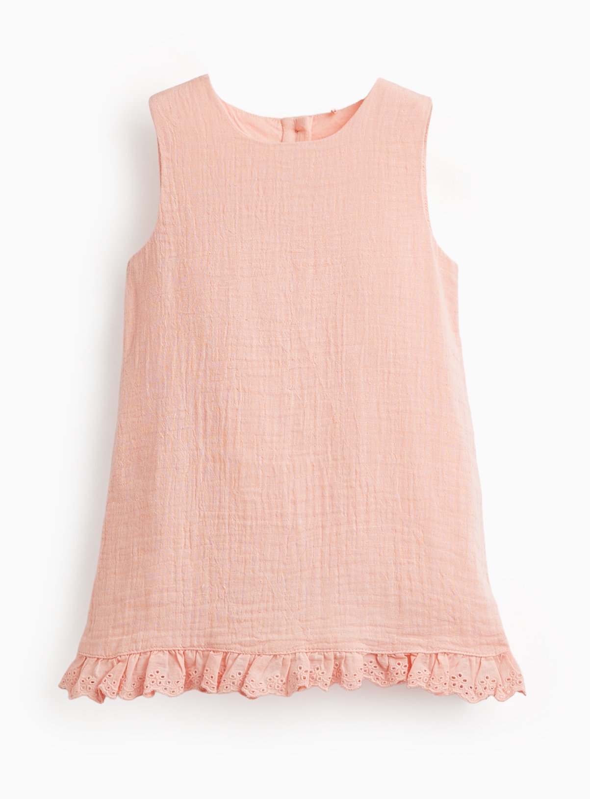 Pink Double Cloth Sleeveless Dress Up to 3 mths