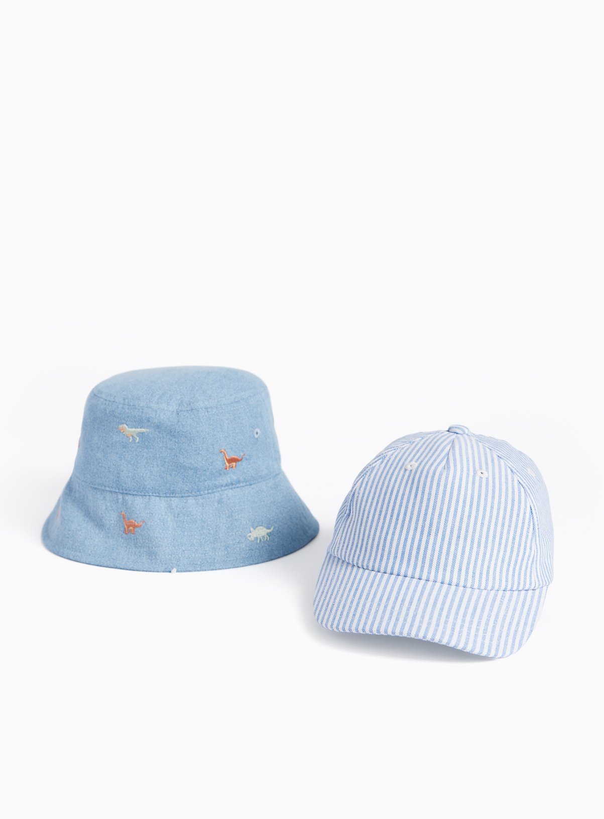 Navy Dino Print Bucket Hat & Cap 2 Pack 