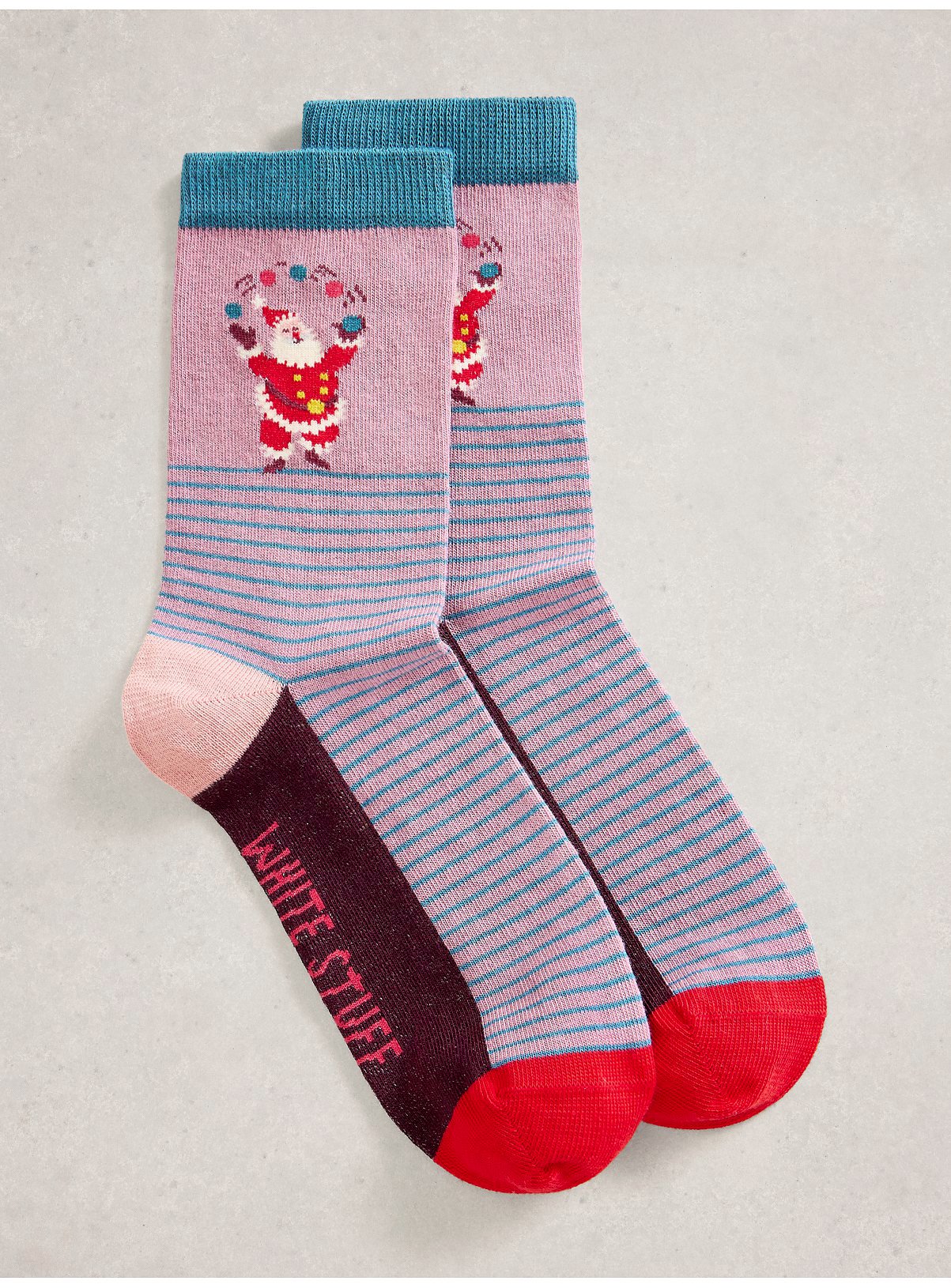 WHITE STUFF Juggling Santa Sock In A Cracker