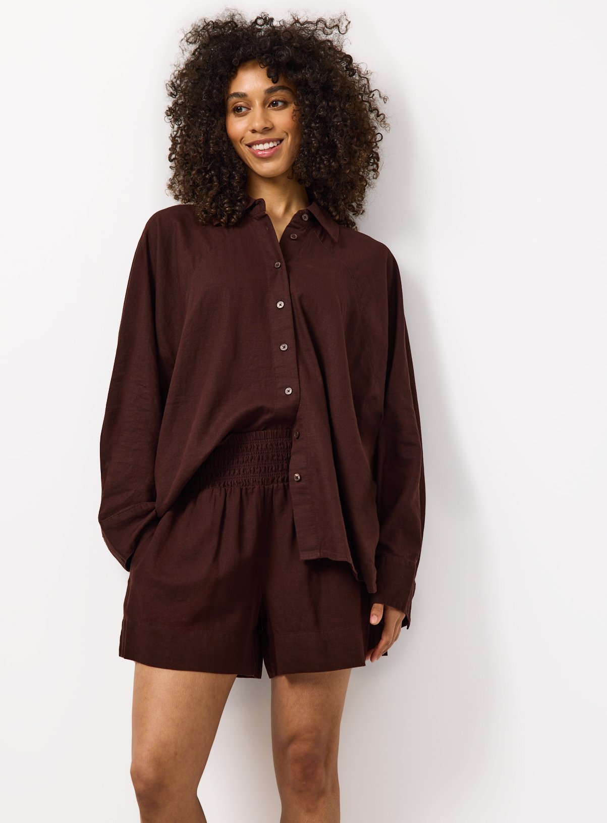 Linen Rich Casual Shorts 