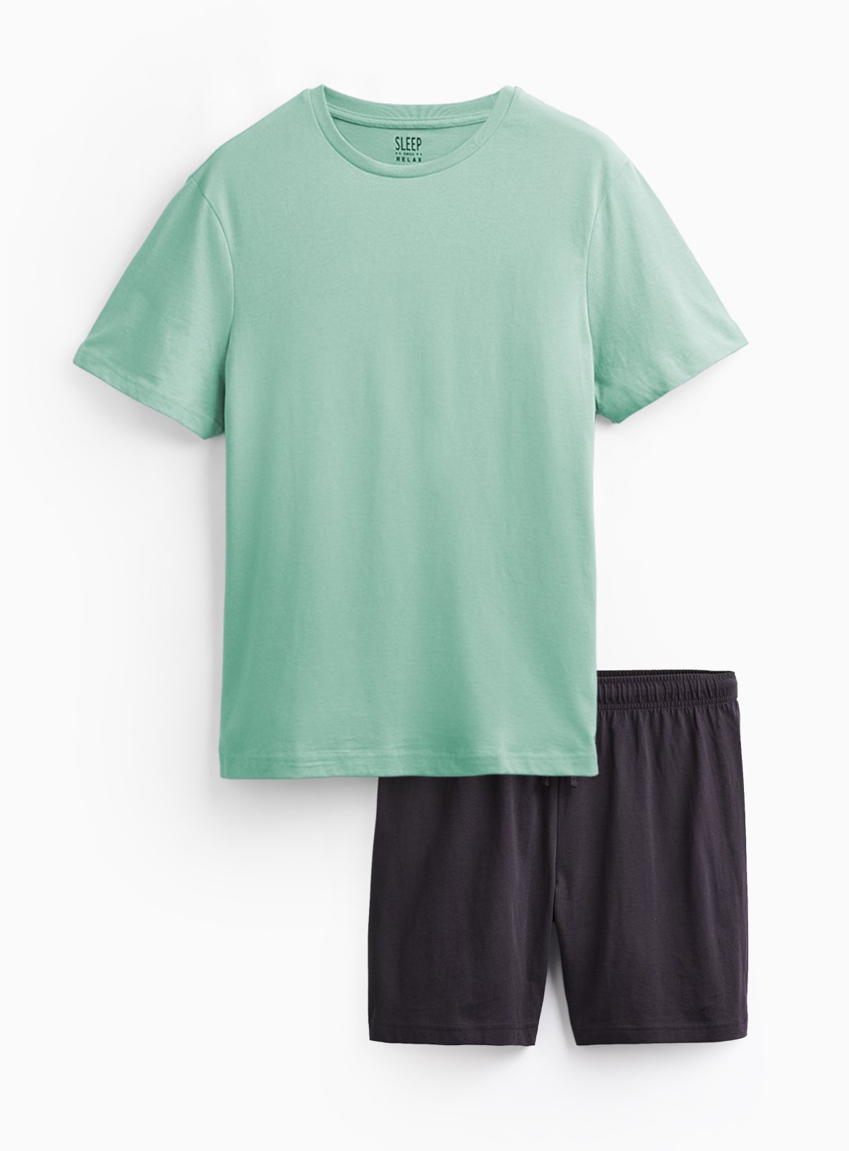 Green Jersey Shortie Pyjamas