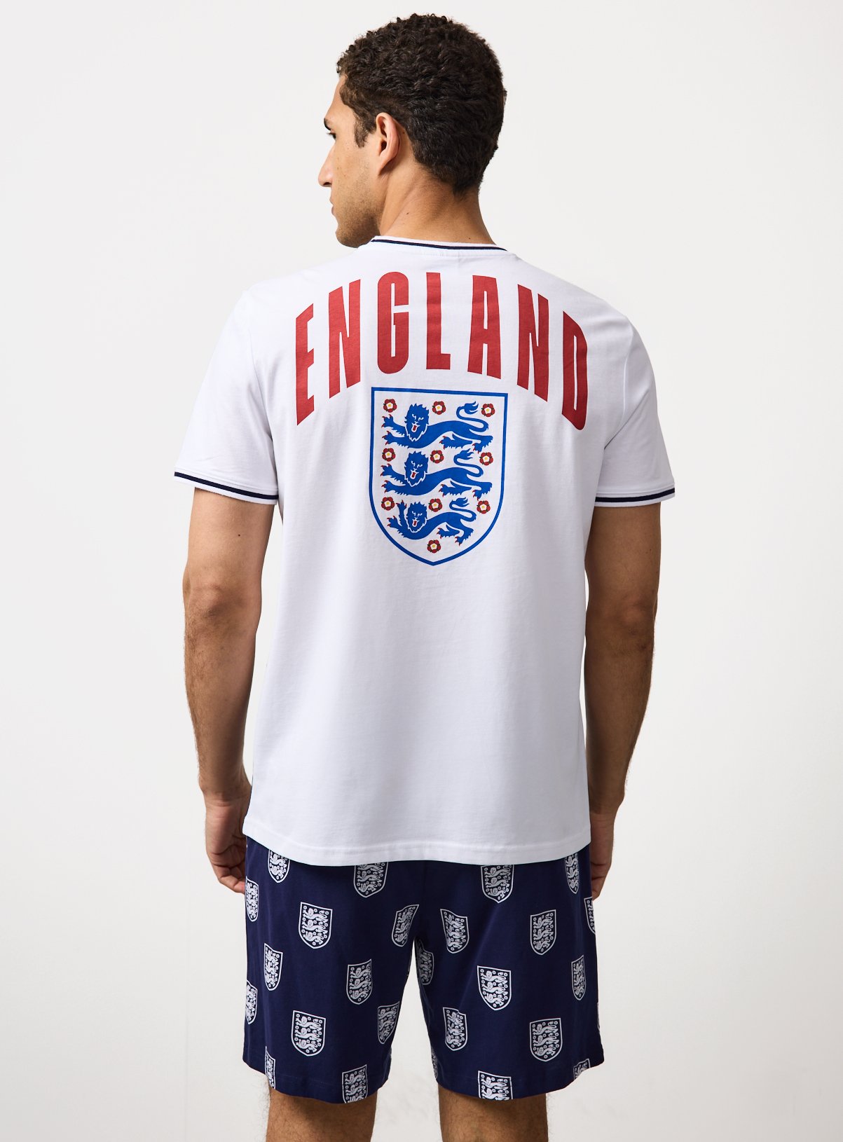 White England World Cup Print Shortie Pyjamas 