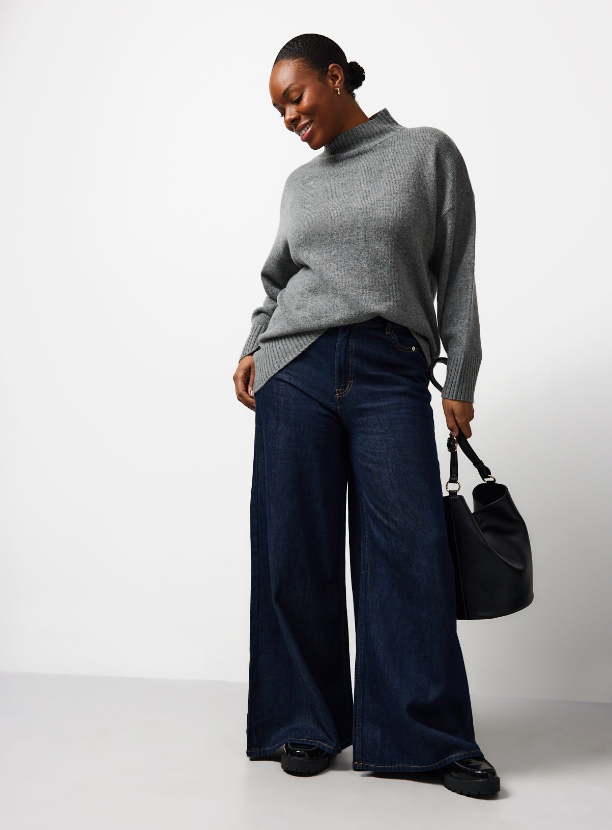 Grey High Neck Pullover 12