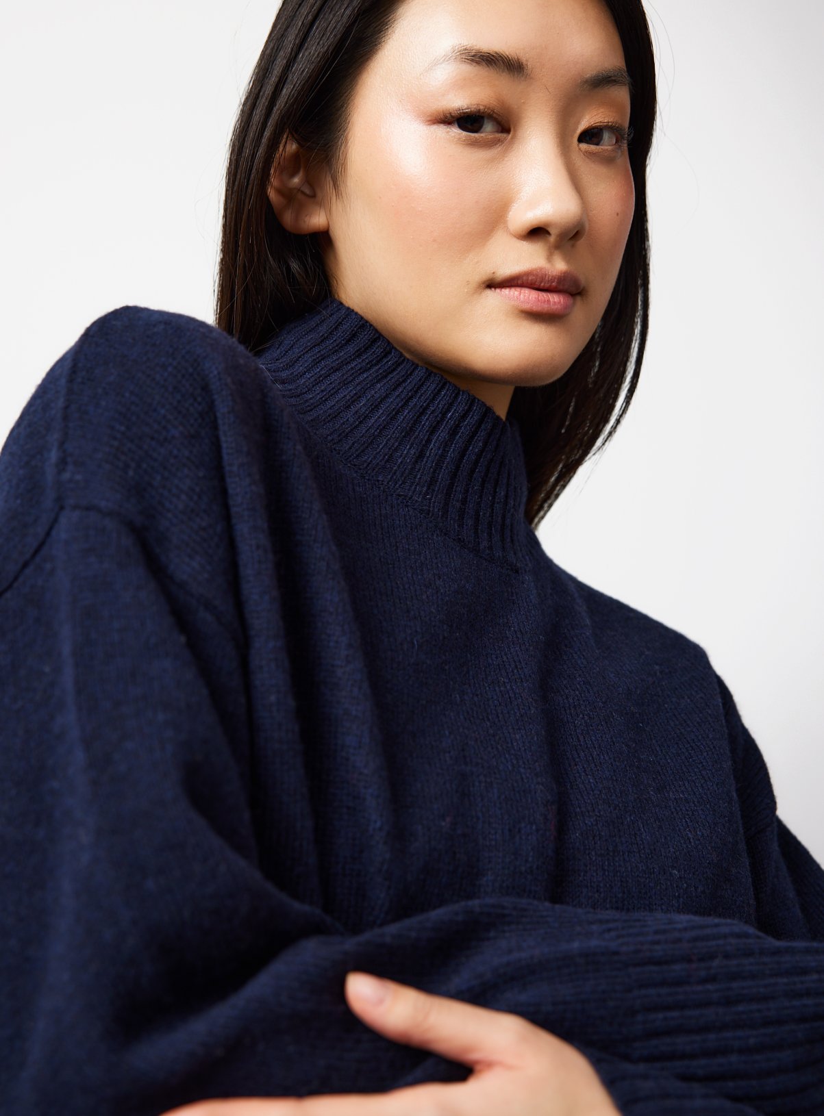 Navy High Neck Pullover 16