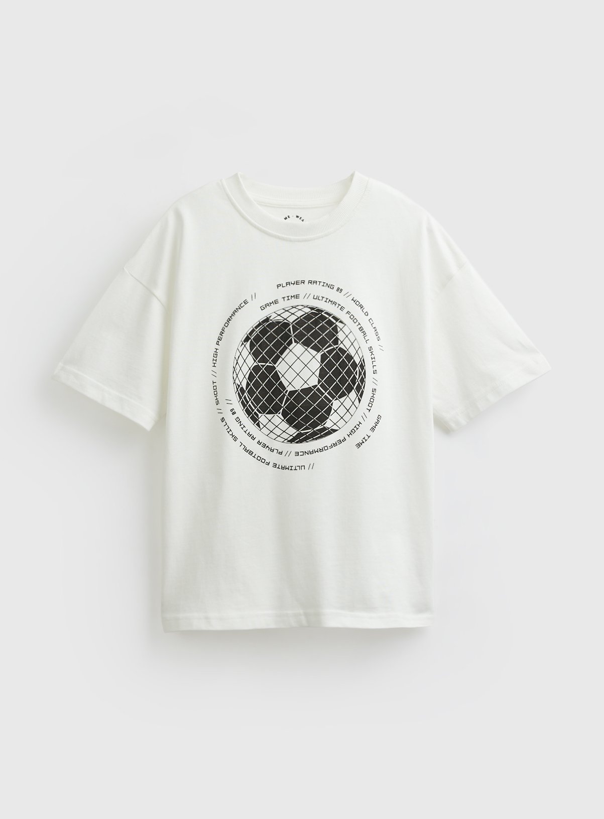 White Football Graphic T-Shirt