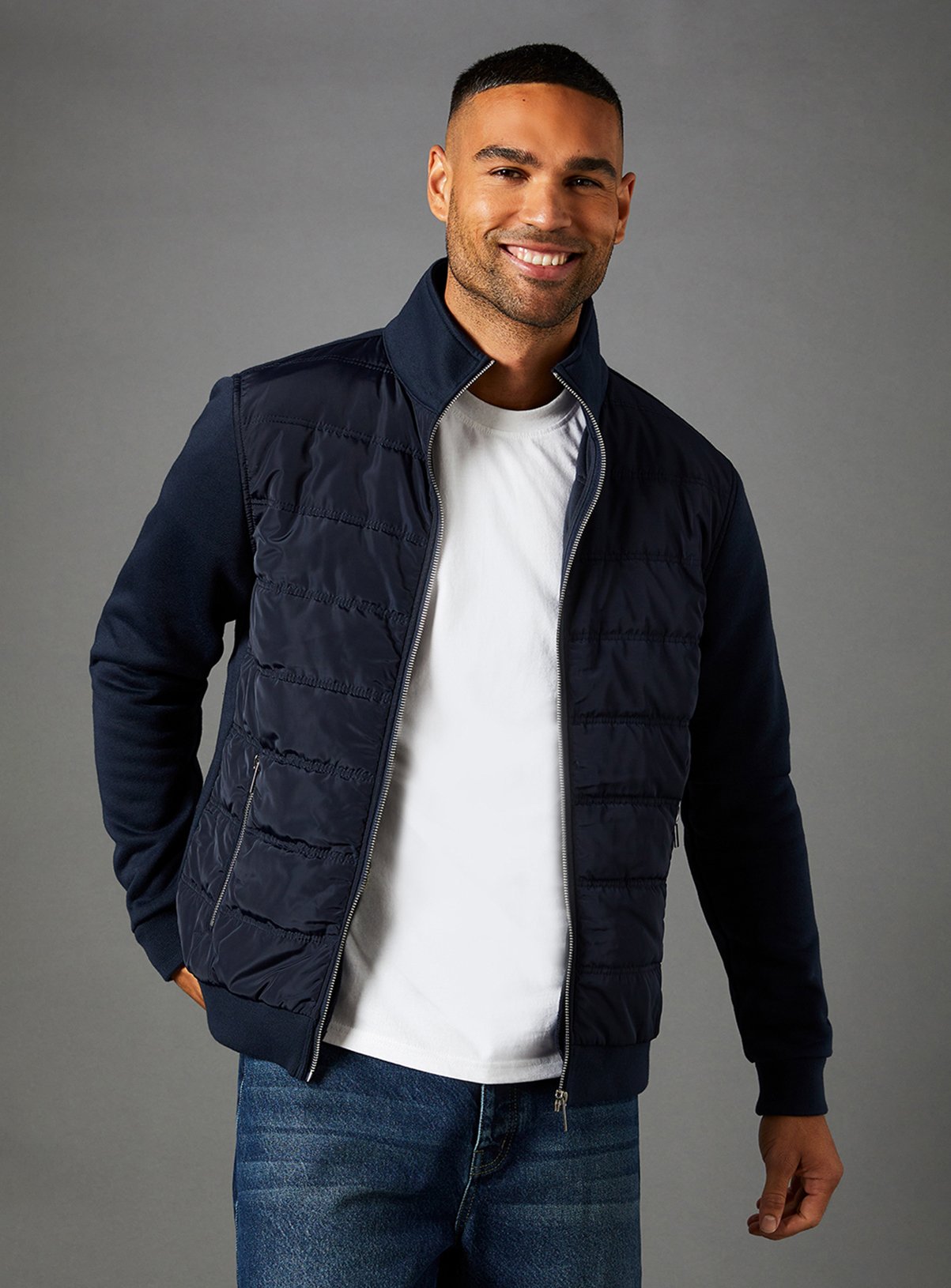 BURTON Navy Hybrid Padded Jacket L