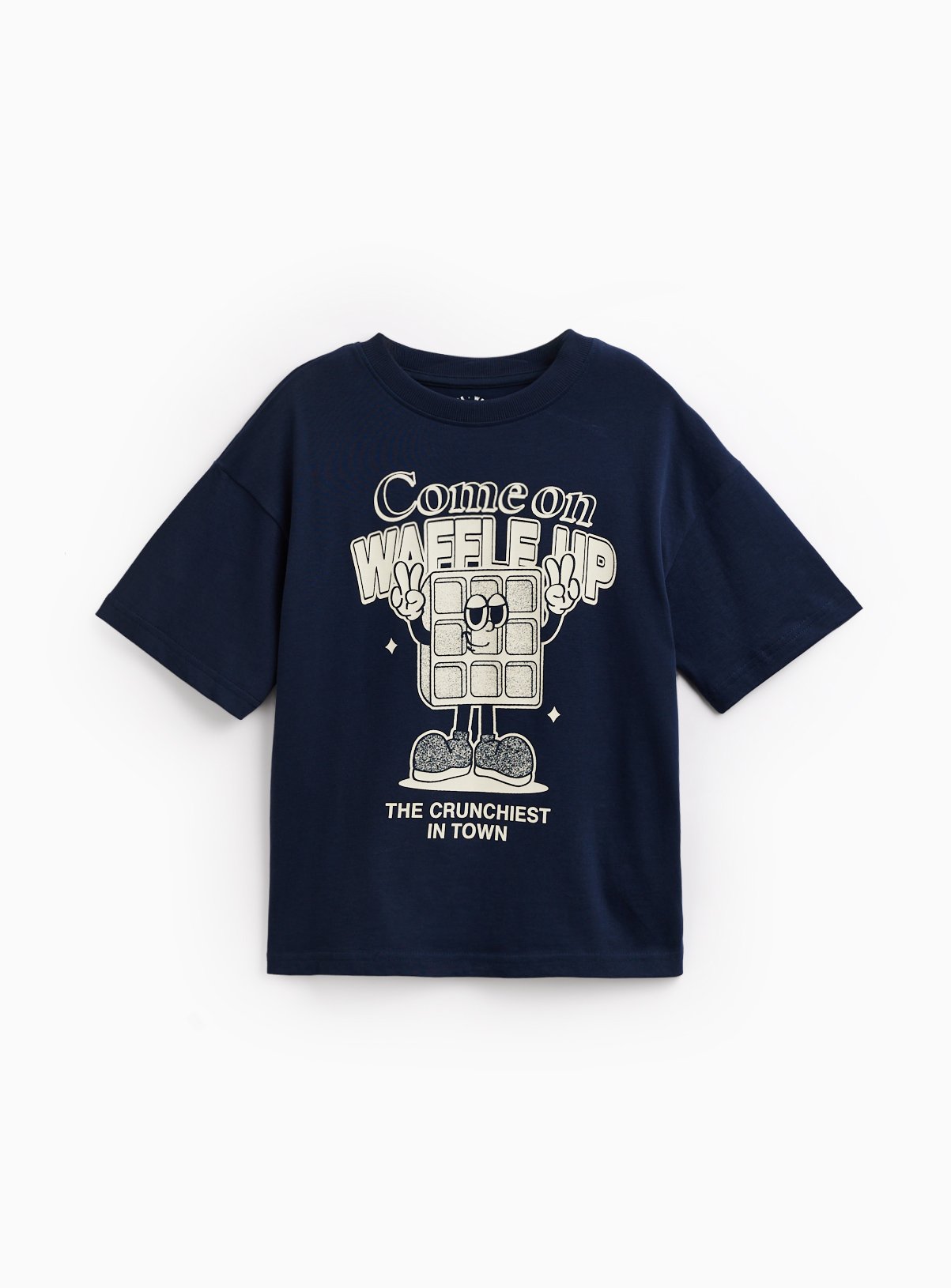 Blue Waffle Graphic Print T-Shirt 6 years