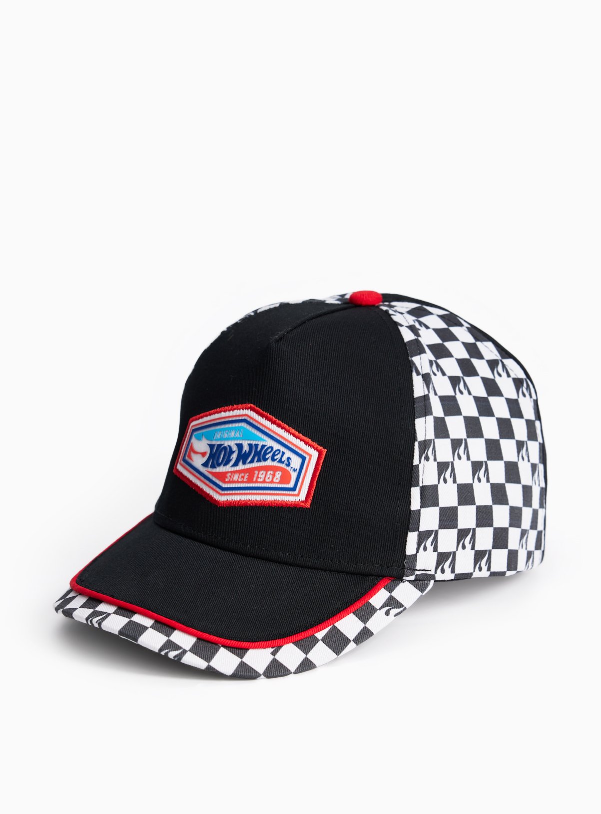 Black Hot Wheels Print Baseball Cap 