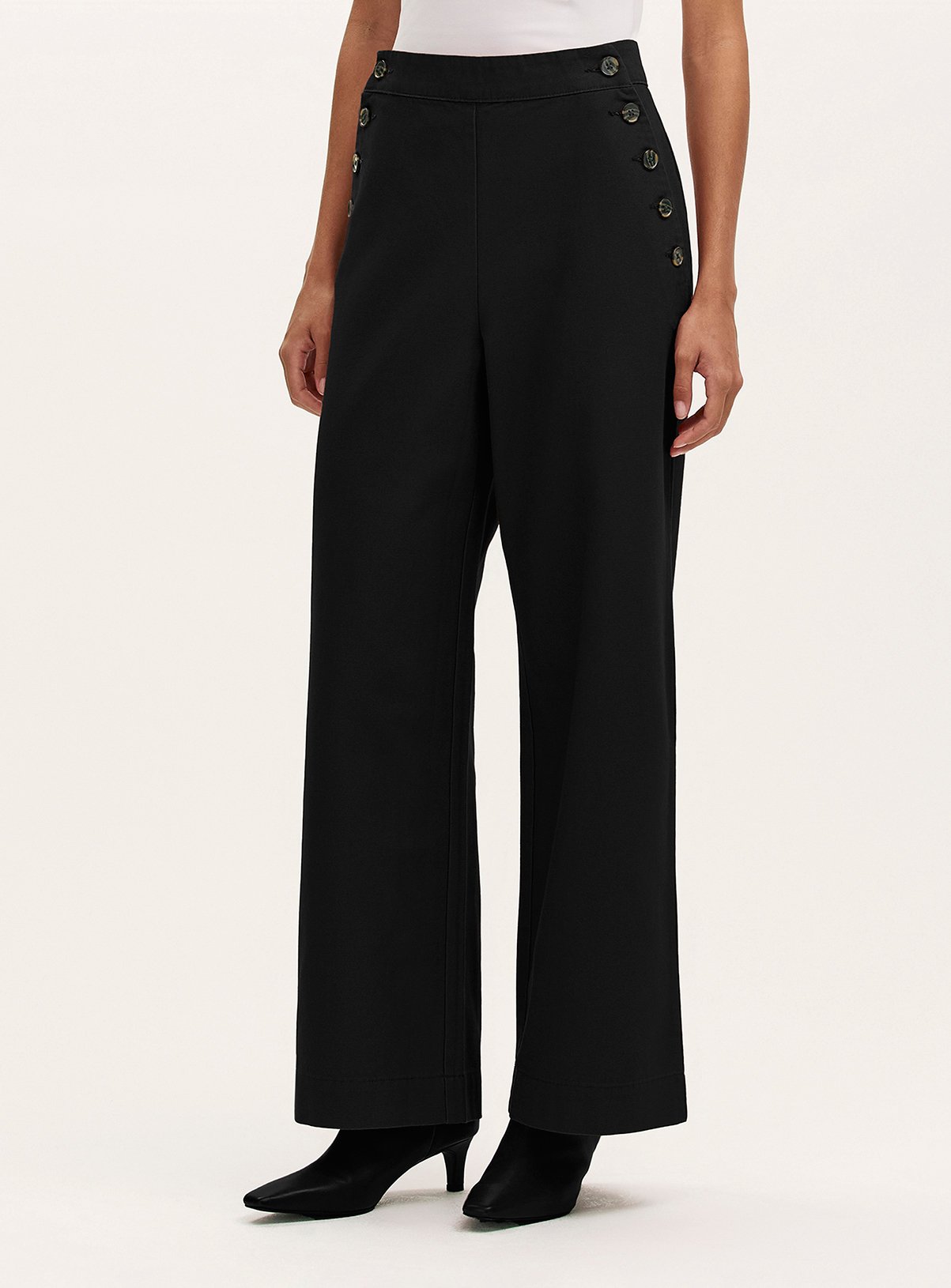 FINERY Nellie Canvas Trouser Black 