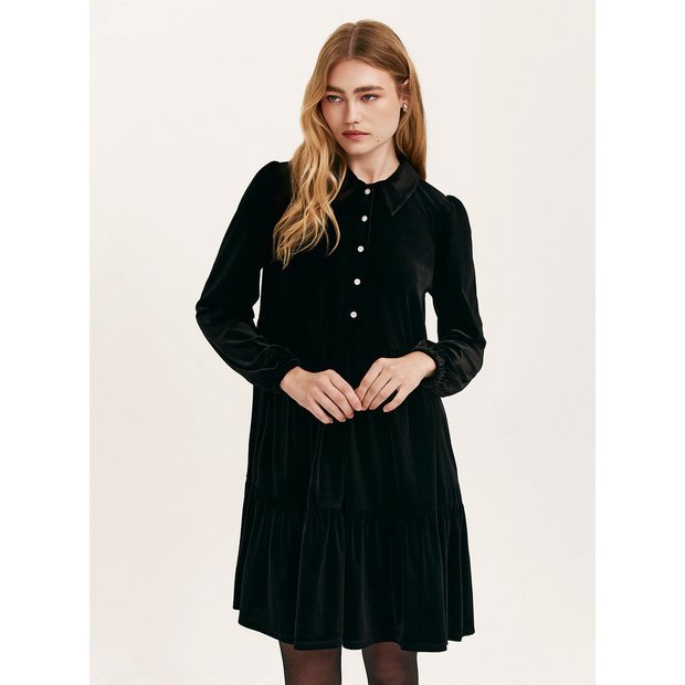 Buy FINERY Rosanna Dress Black 10 Dresses Argos