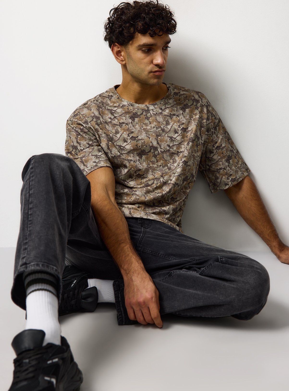 Camo Print Relaxed T Shirt 