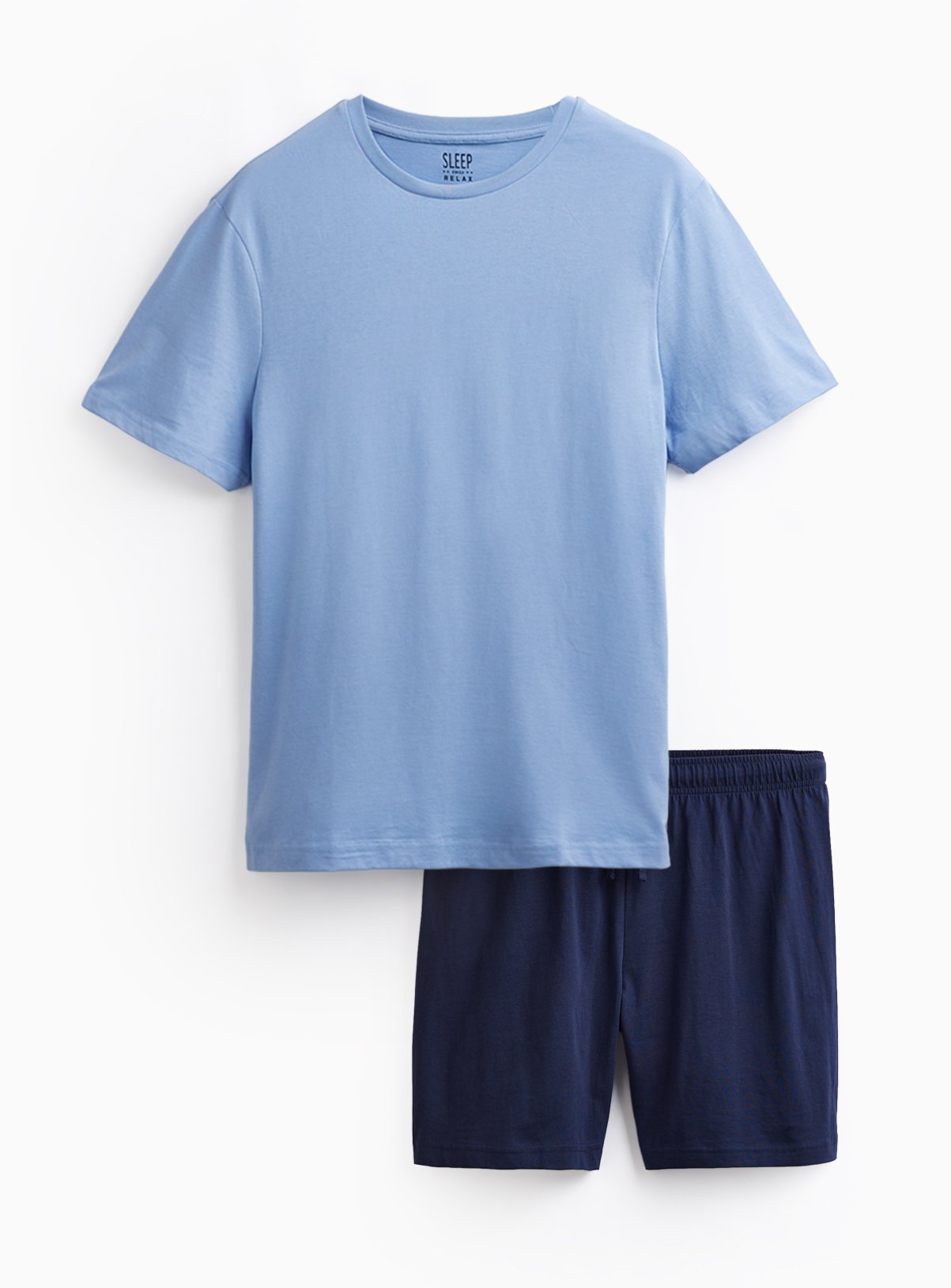 Blue Jersey Shortie Pyjamas