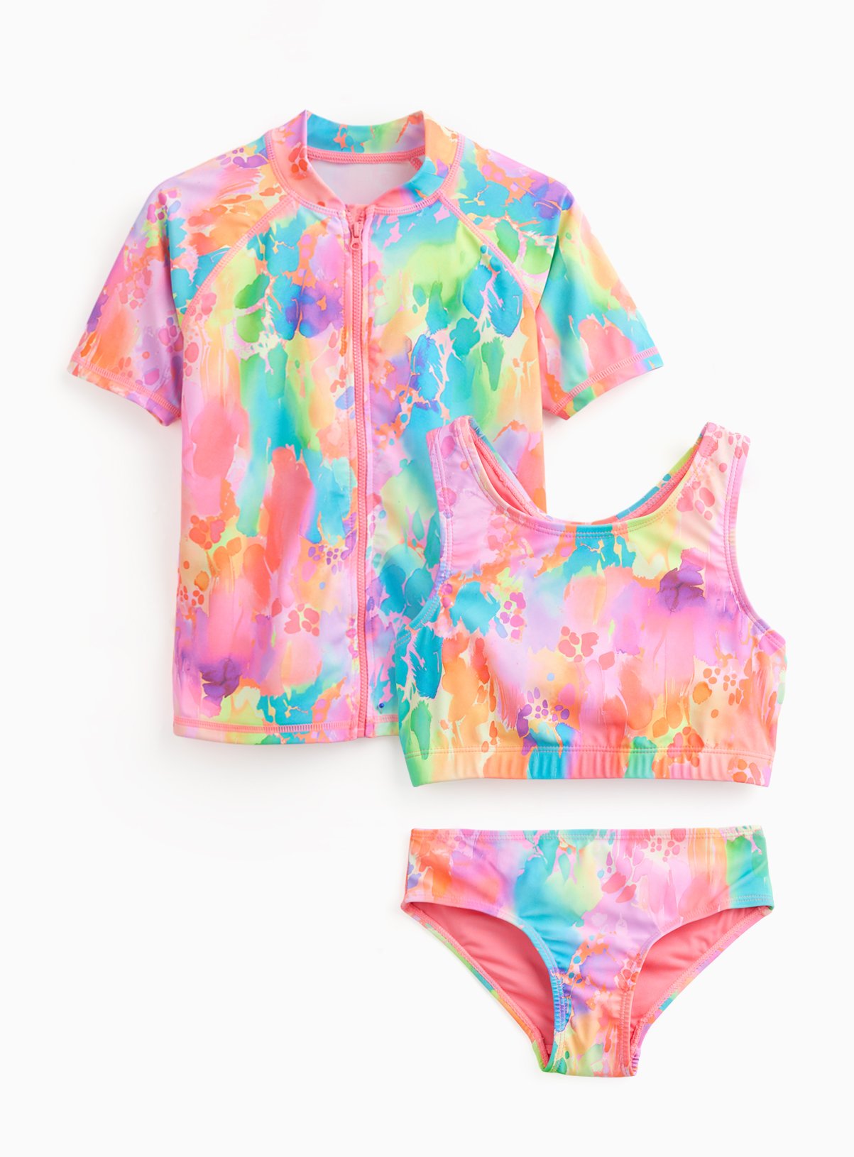Tie Dye Print Swim Set