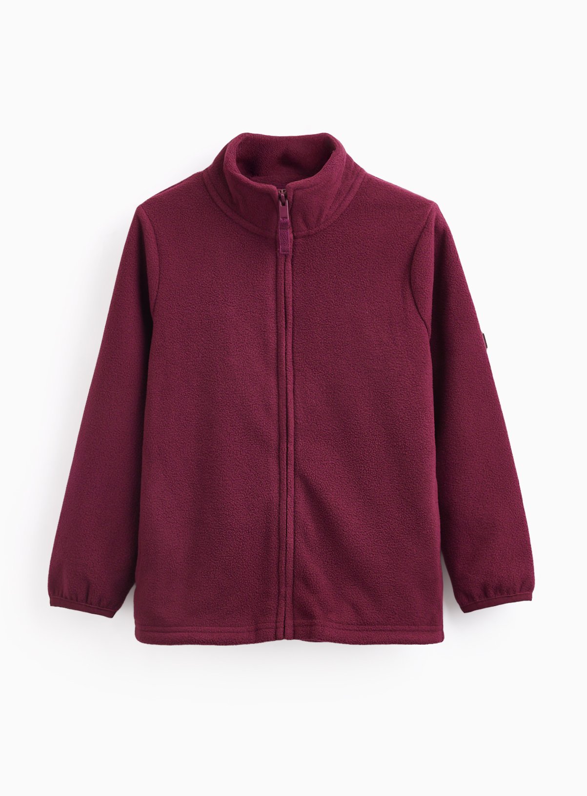 Dark Red Zip Through Fleece 