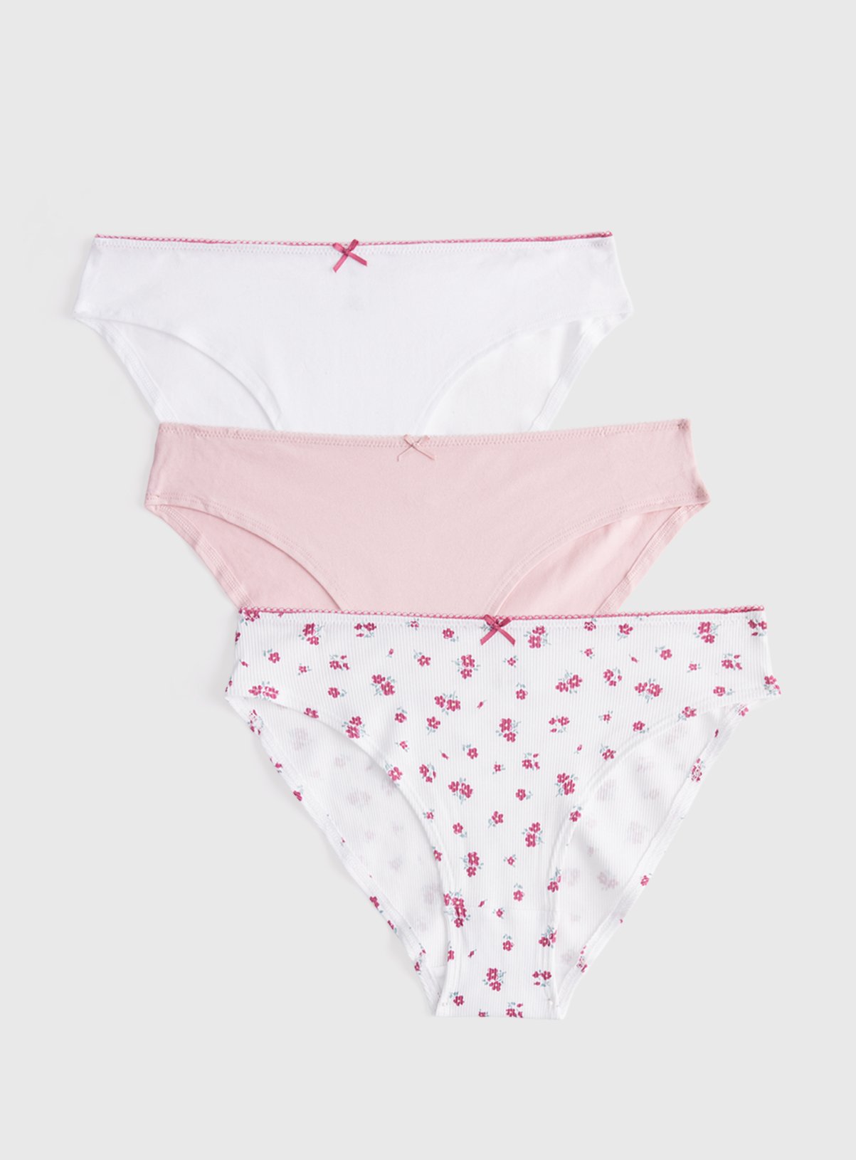 Ditsy Floral Print High Leg Knickers 3 Pack 