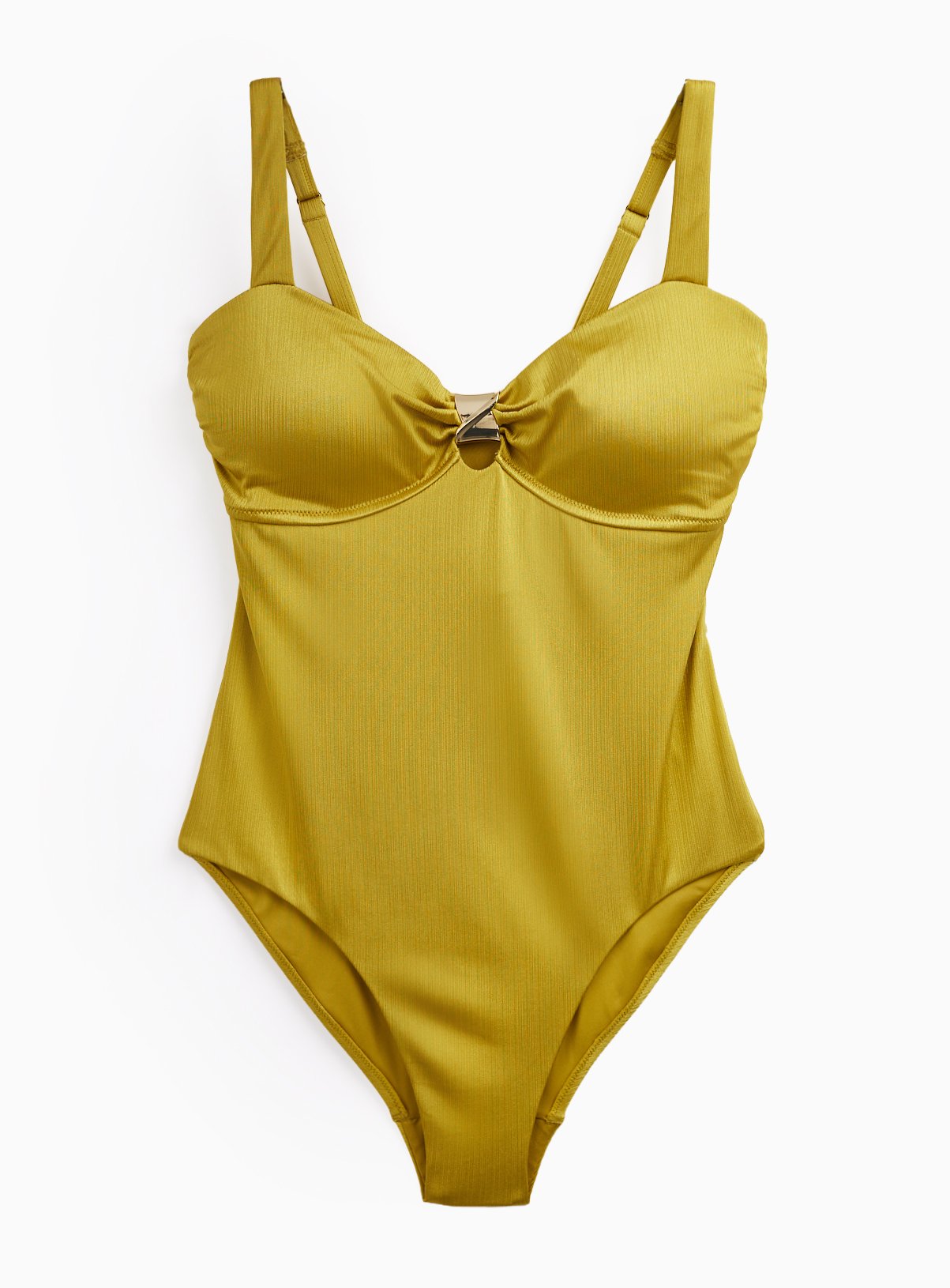 Gold Hardware Detail Bandeau Swimsuit 10
