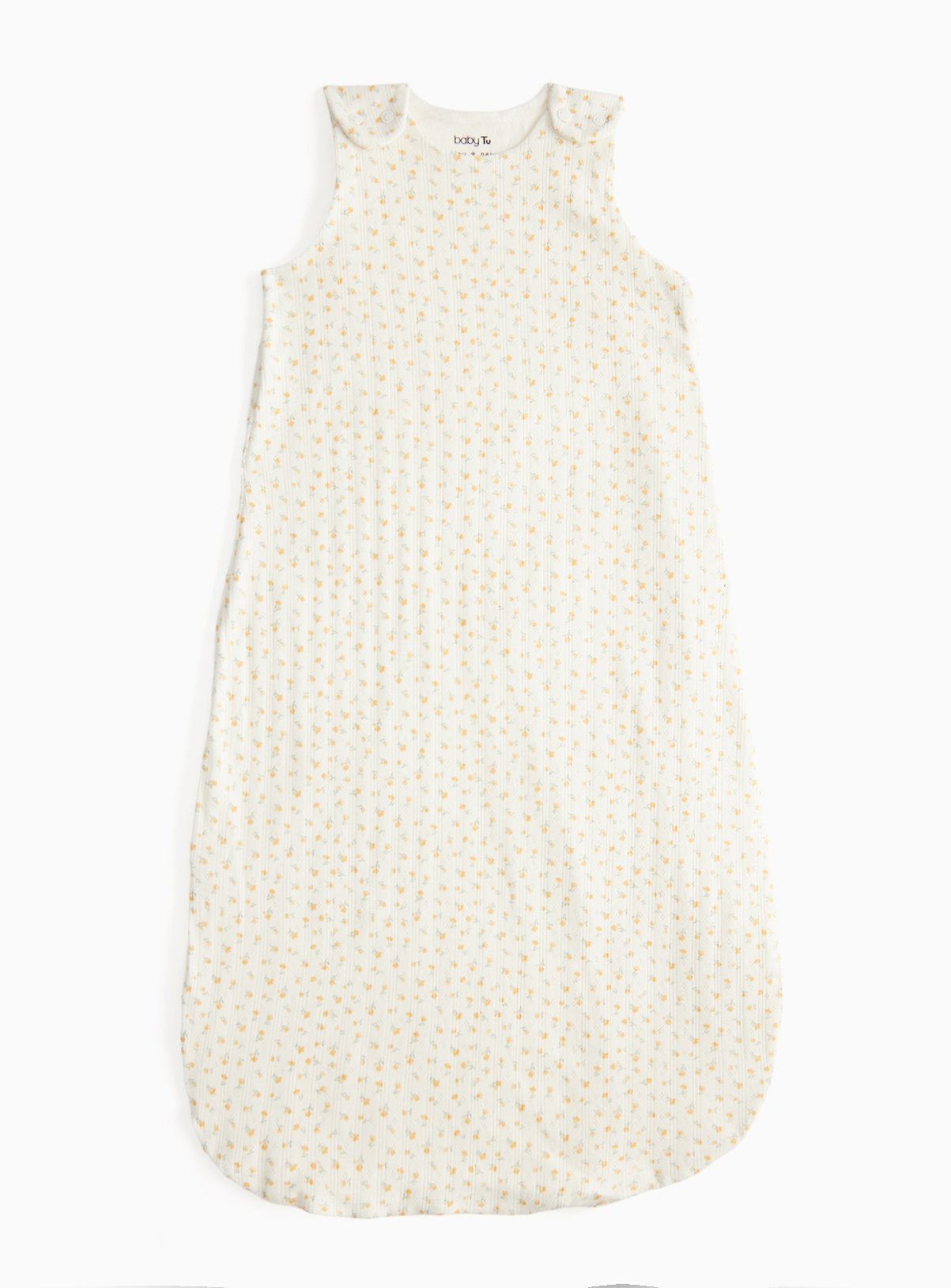 Cream Floral Print 0.5 Tog Sleeping Bag 12-18 months