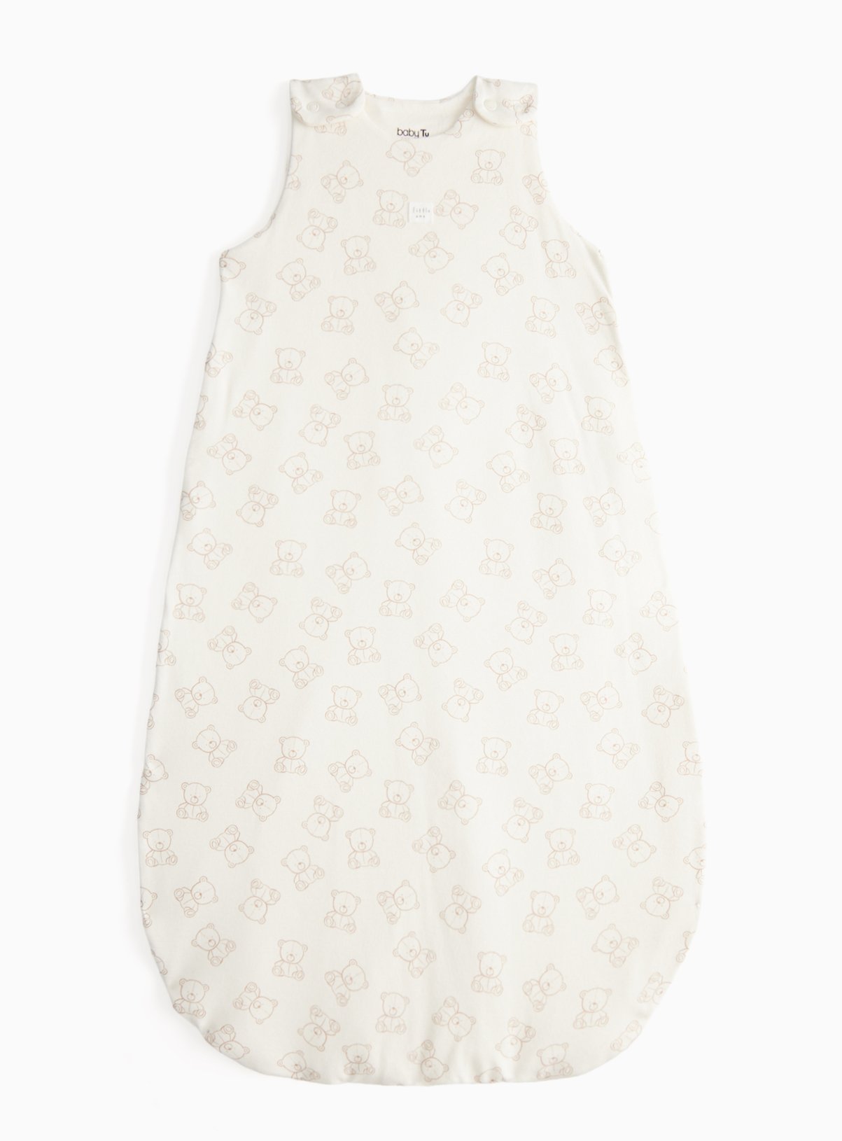 White Bear Print 1.5 Tog Sleeping Bag 12-18 months