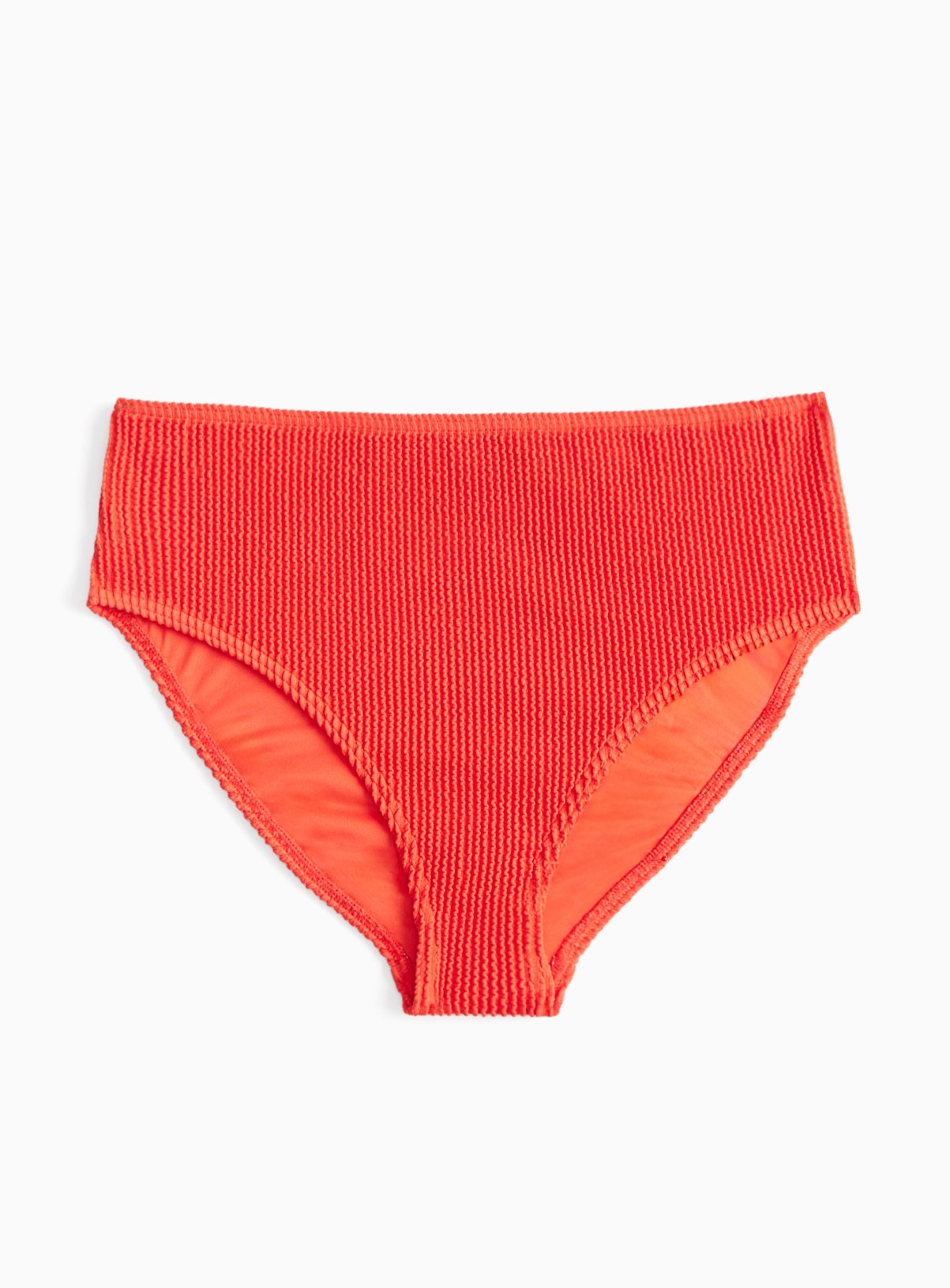 Red Crinkle Full Brief Bikini Bottoms 