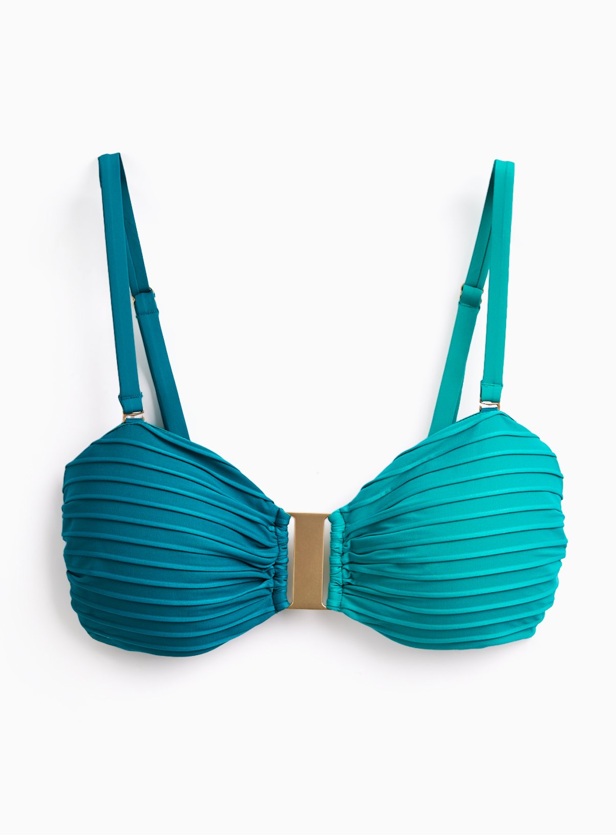 Blue Two Tone Bandeau Bikini Top