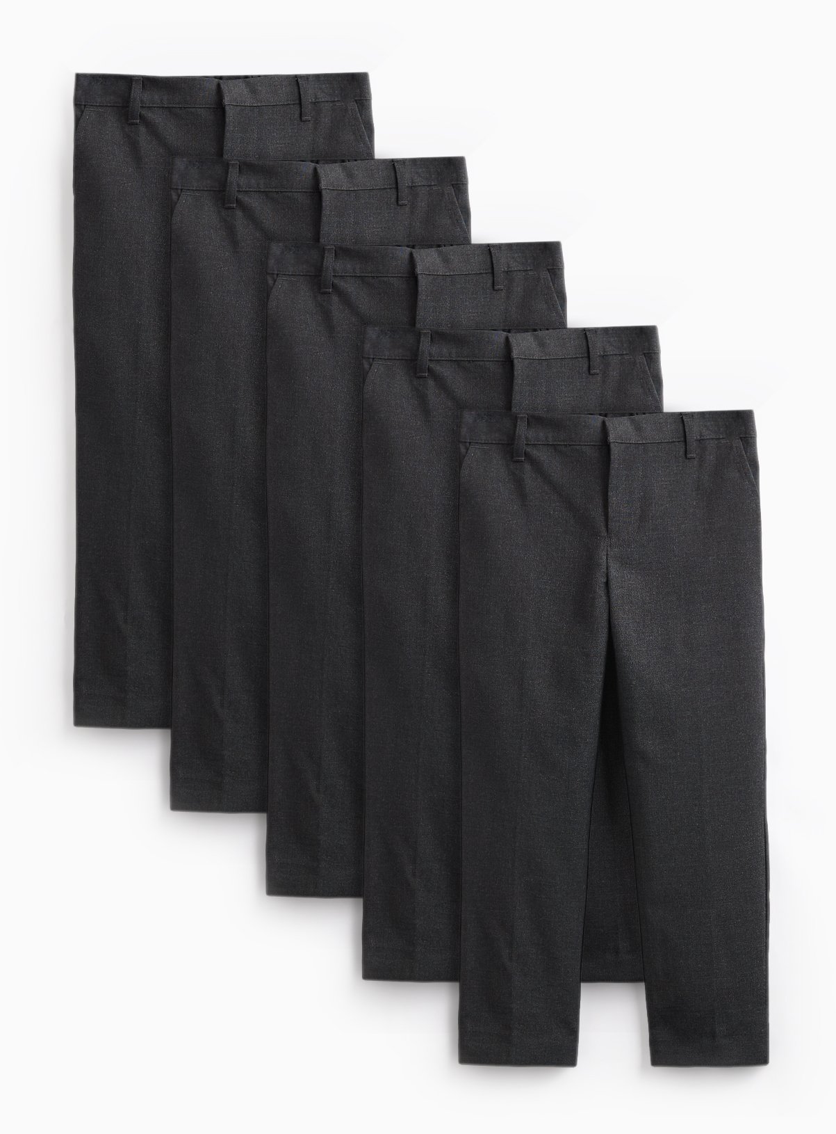 Woven Reinforced Knees and Extendable Hem Trousers 5 Pack 