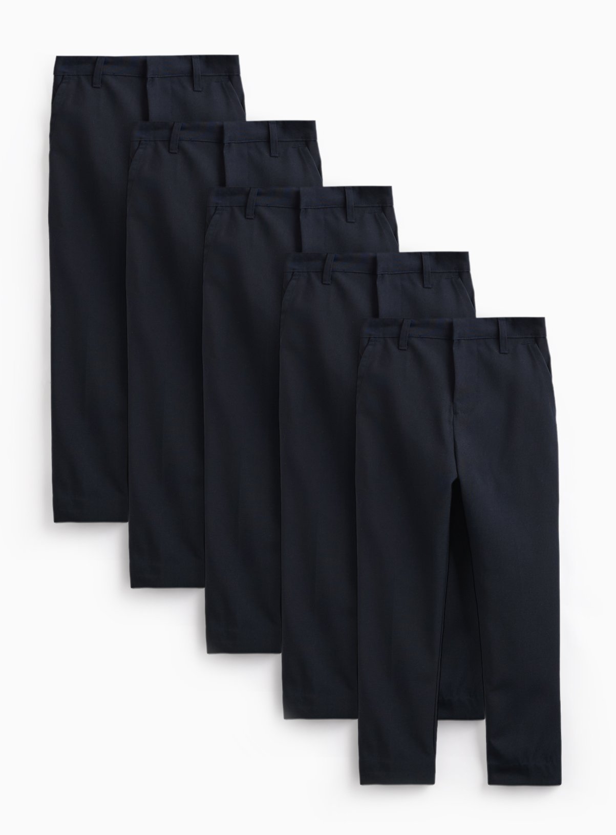 5 Pack Navy Skinny Fit Woven Trousers 6 years