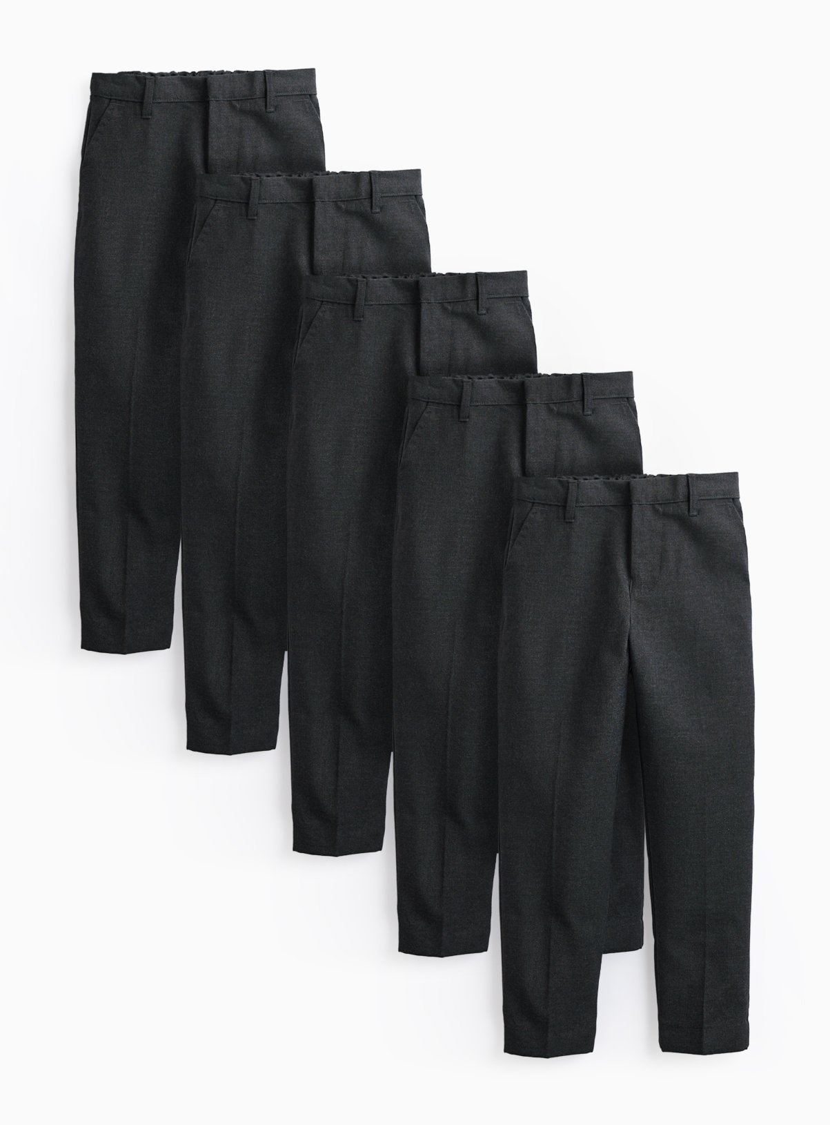 5 Pack Grey Skinny Fit Woven Trousers 6 years