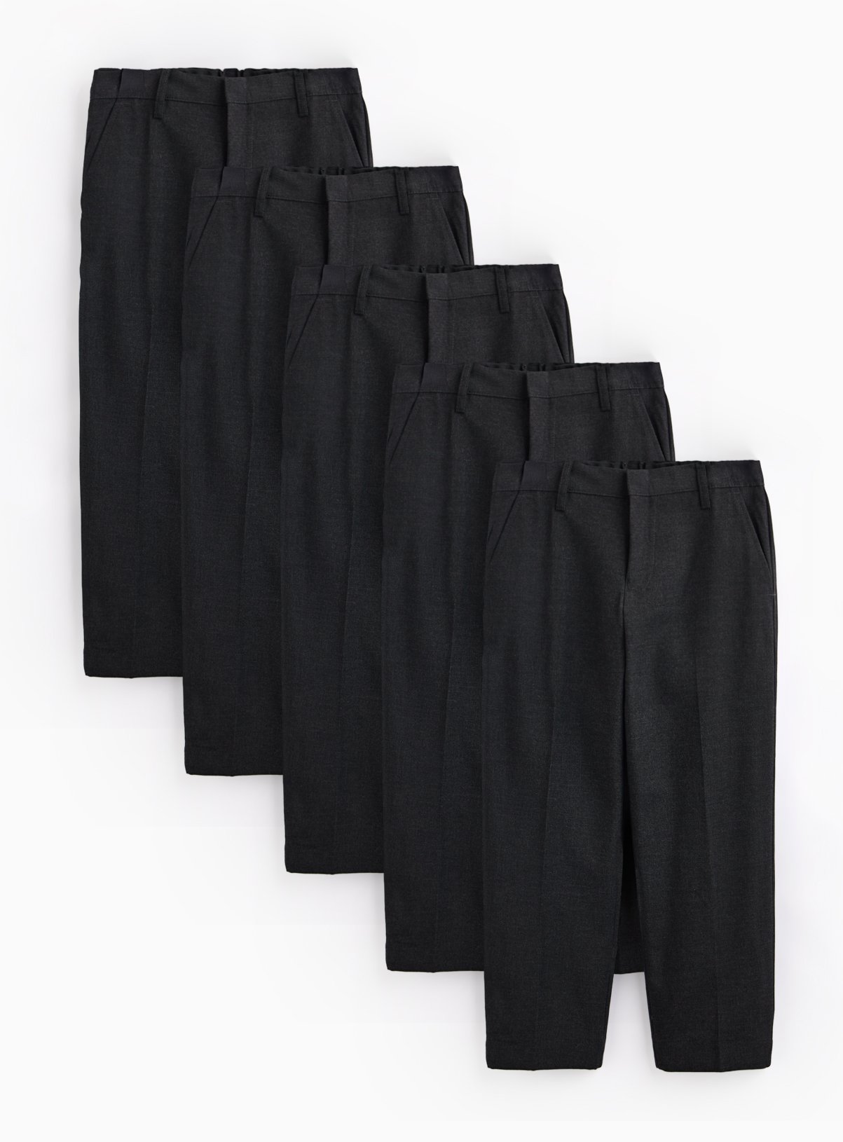 Grey Generous Fit Woven Trousers 5 Pack 12 years
